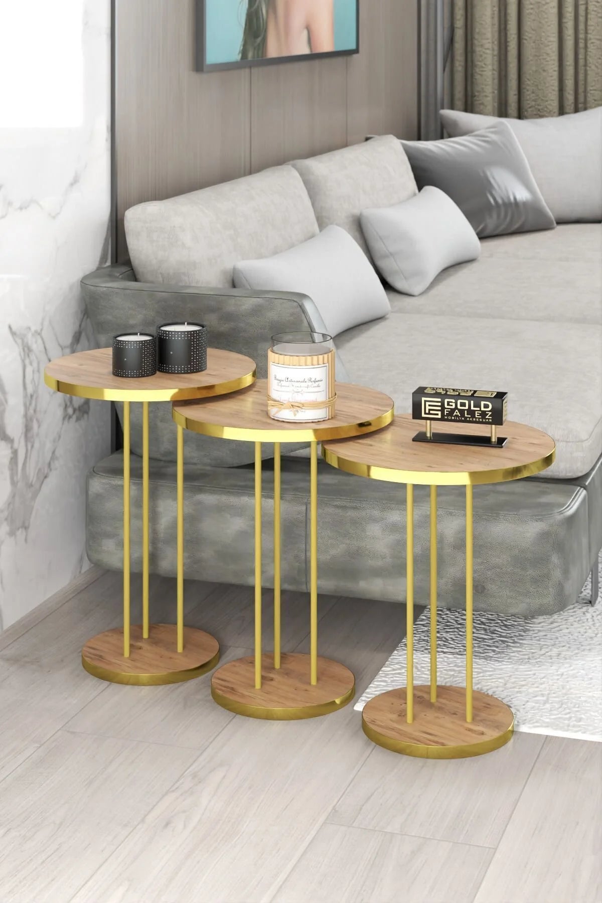 Комплект Холна Маса Gold Terra Орех 4 Части – изображение 6