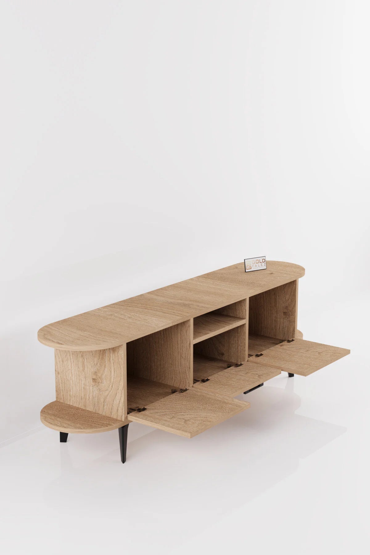 Стойка за телевизор Mira ПДЧ бежово 160x35 cm – изображение 6