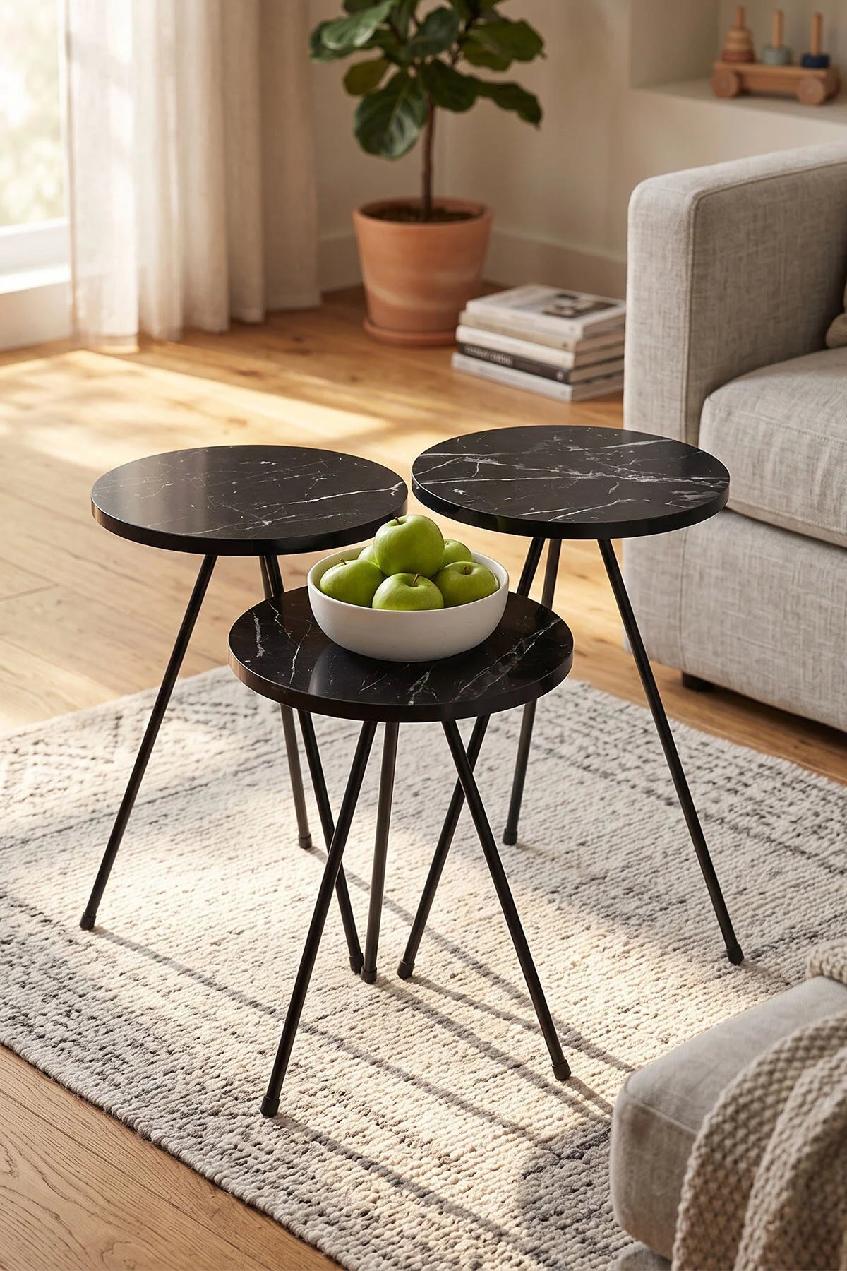 Метална маса за кафе Bendir Black – изображение 2