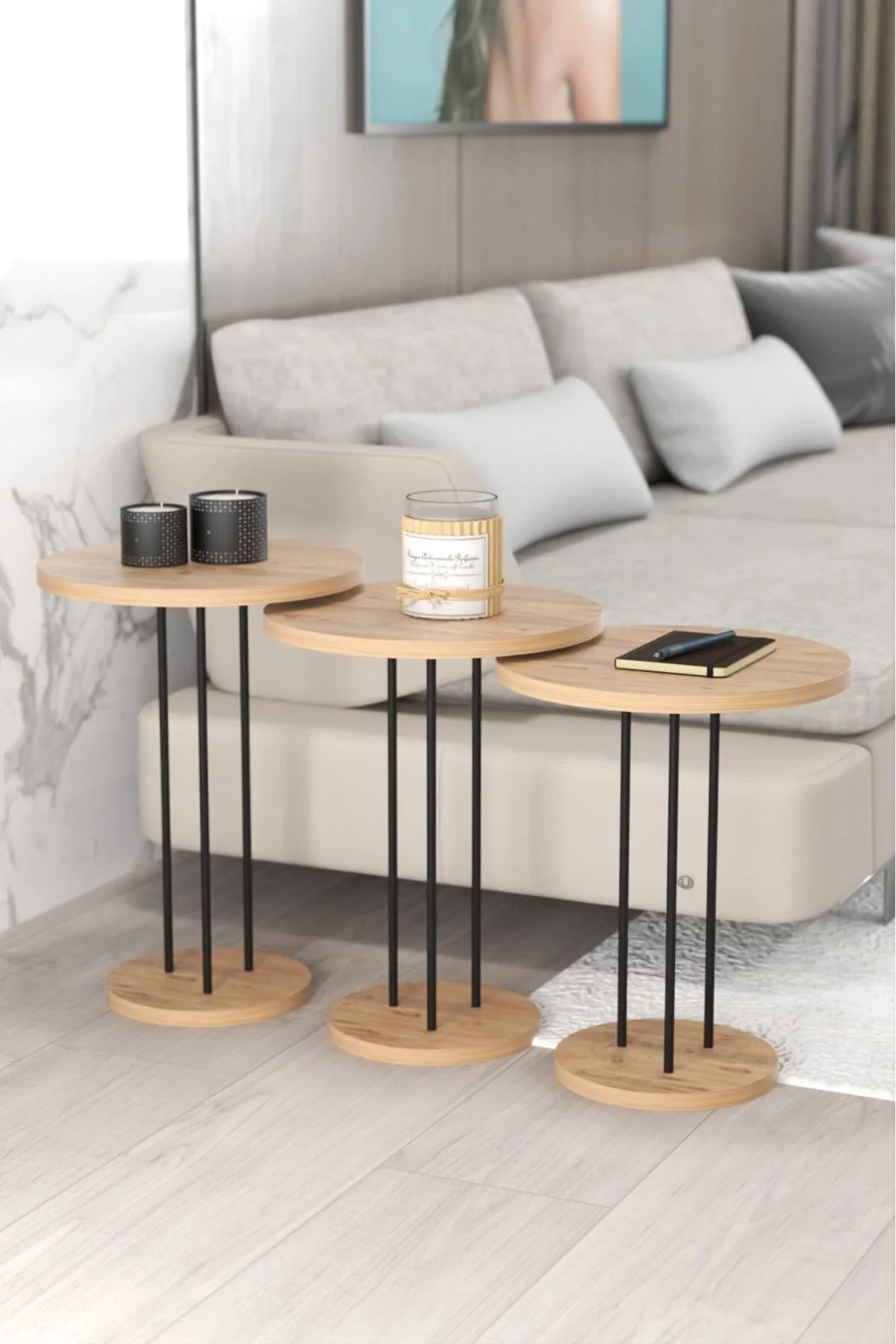 Метал Terra Nesting Pine Brown 3 части – görsel 3