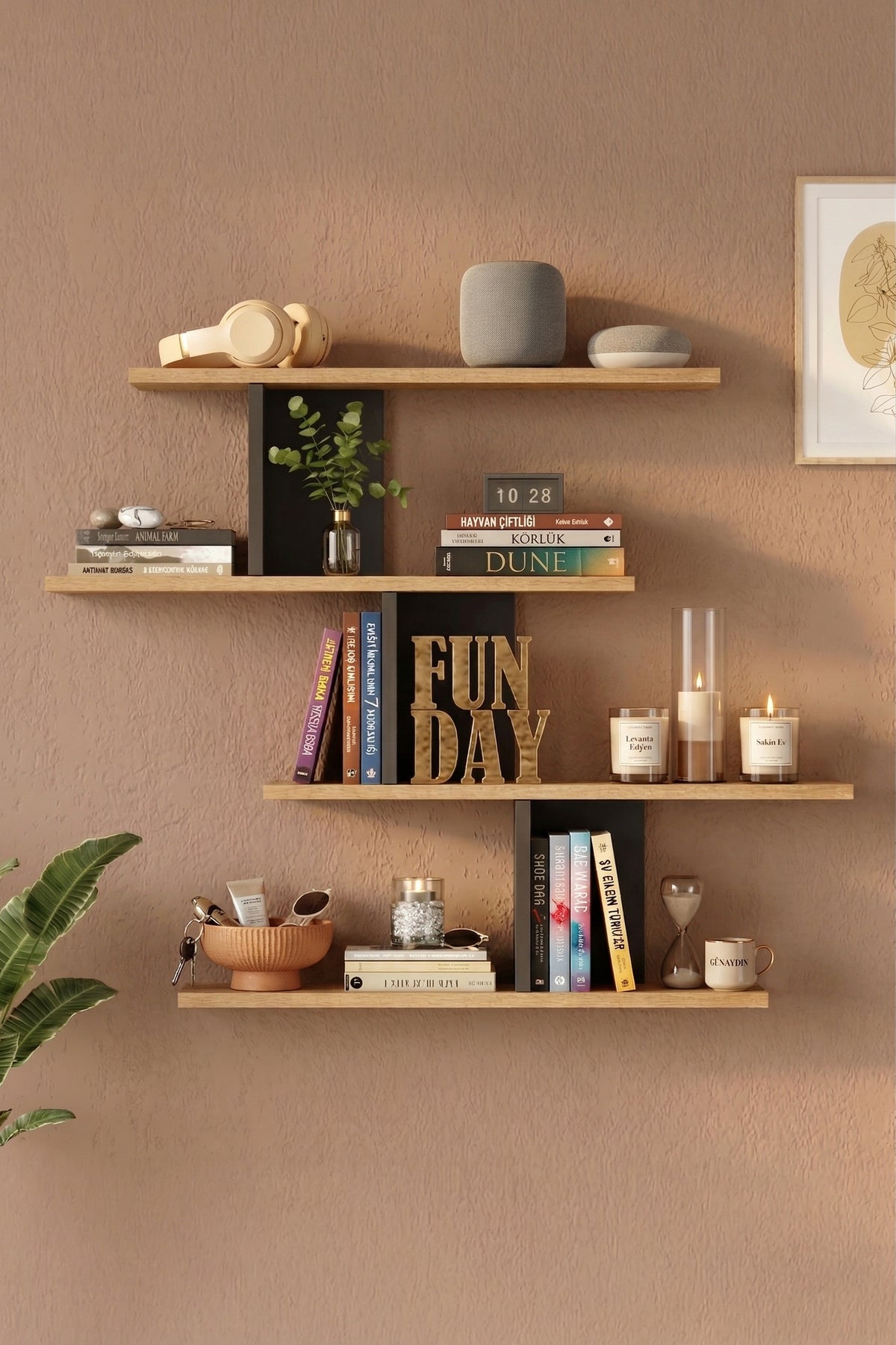 Yuru Design Shelf Wall Shelf Sepet - Anthracite WL24-SA