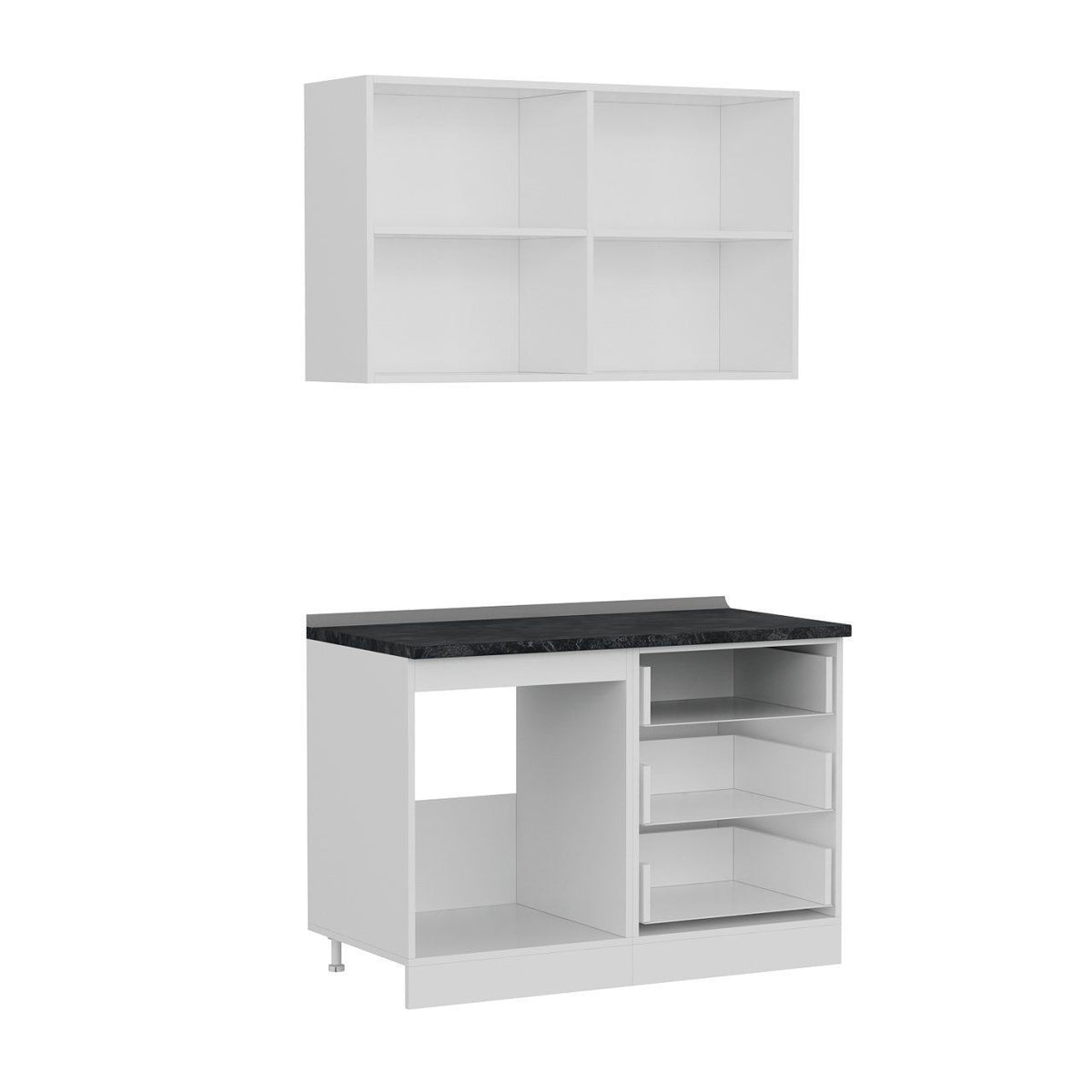 120 Cm Кухненски шкаф Бял 120-B2 – görsel 7
