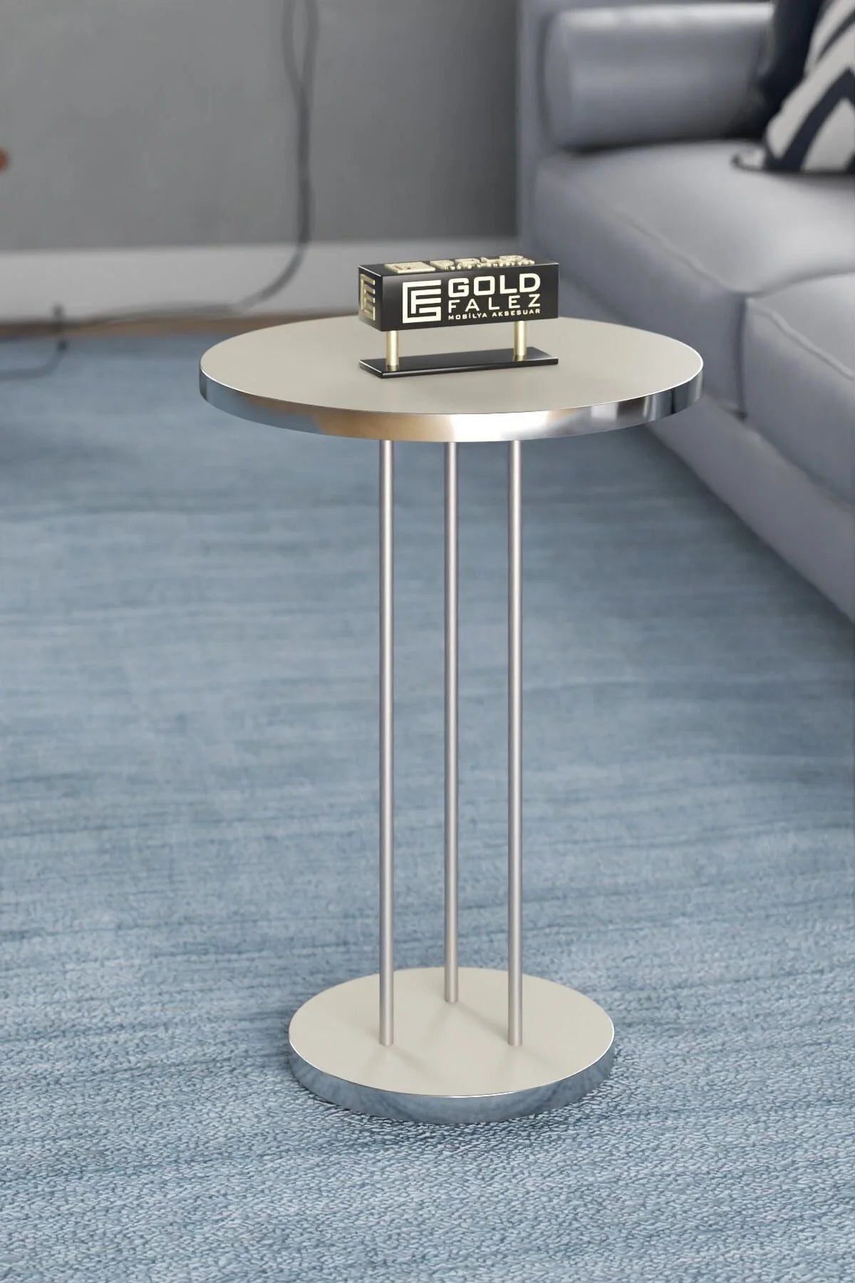 Комплект маси за кафе Silver Terra крем 4 части – изображение 5