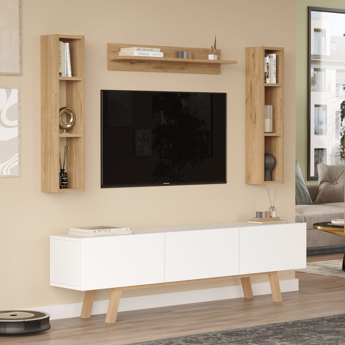 Yuru Design Pulse Медиен център Бял - Количка PU3-WS – изображение 4