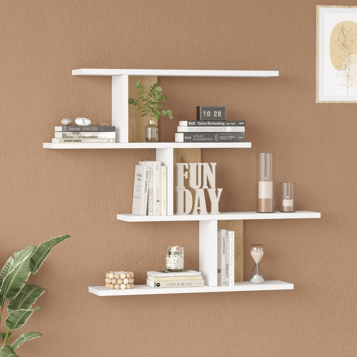 Yuru Design Етажерка за стена Sepet - Бяла WL24-SW – изображение 3