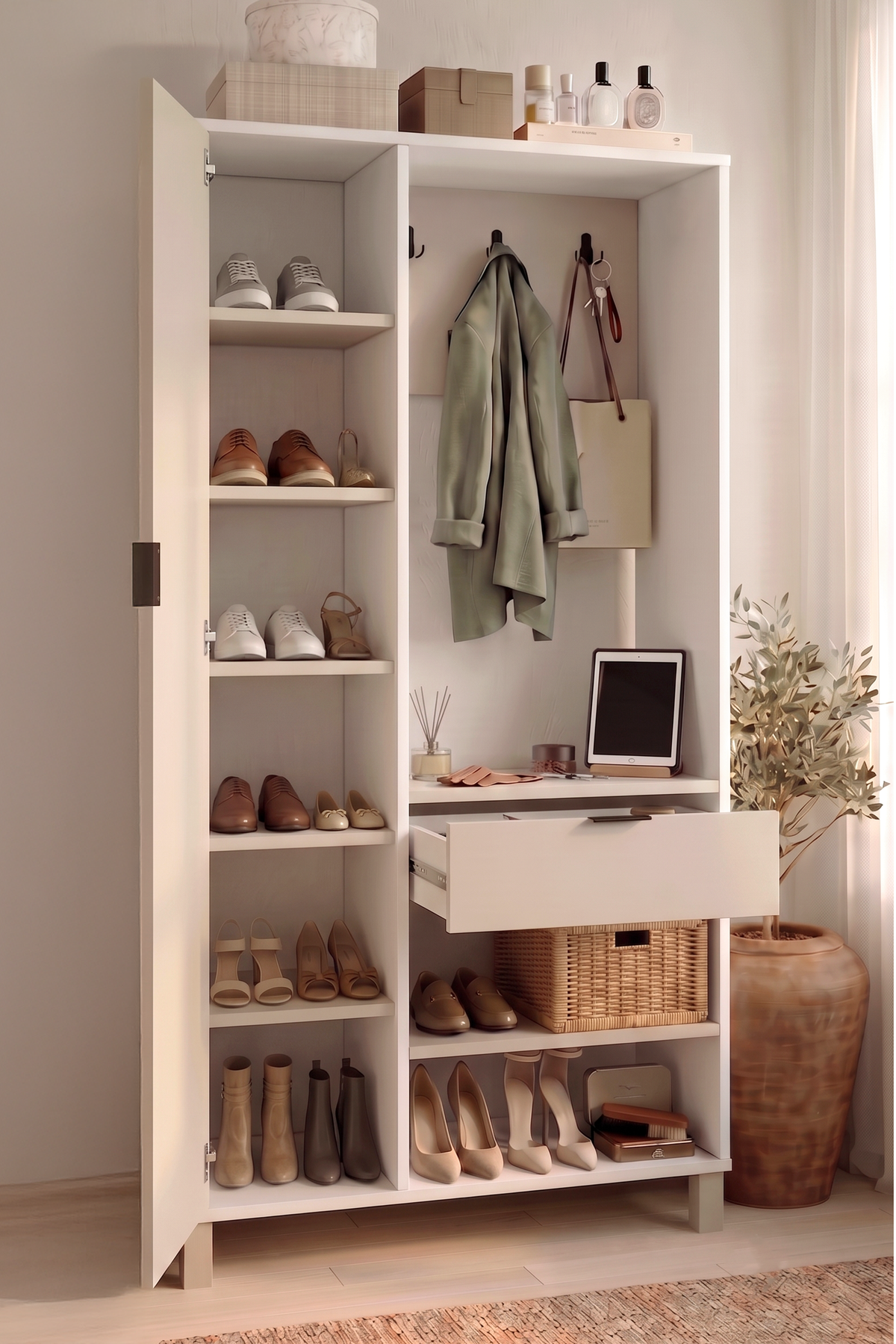 Yuru Design Terra Гардероб Бял - Coast TR1-WC – изображение 3