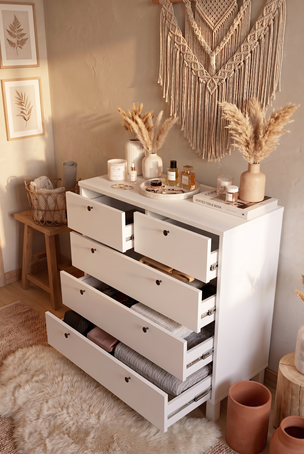 Yuru Design Nord Chest of Drawers White ND3-W – görsel 3