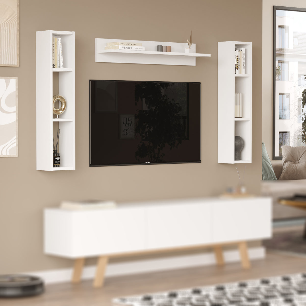 Yuru Design Pulse Wall Shelf White PU2-W – görsel 3