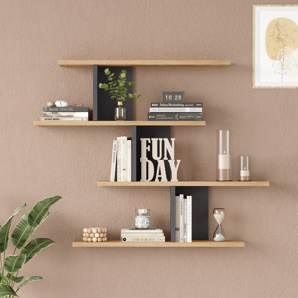 Yuru Design Shelf Wall Shelf Sepet - Anthracite WL24-SA – görsel 2