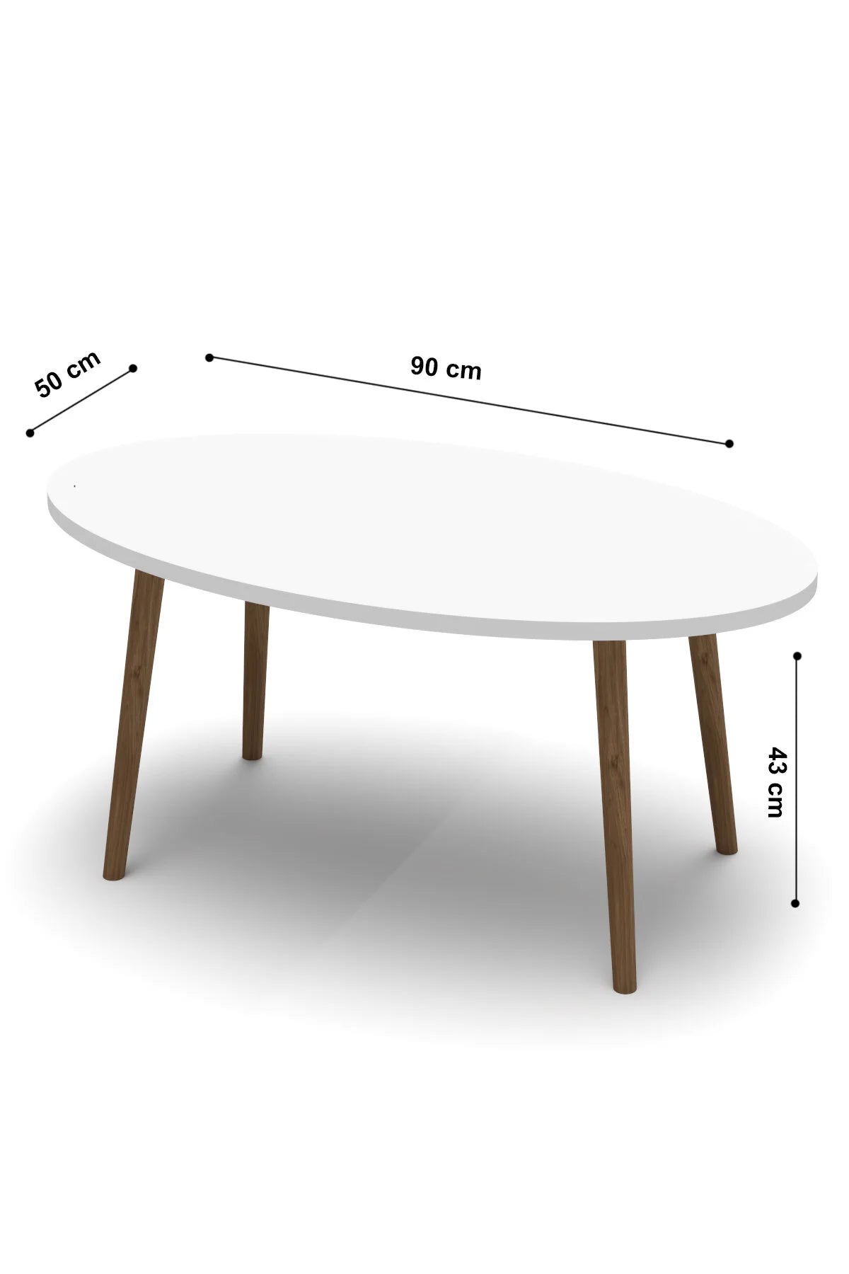 Комплект маса за кафе Lathe Ellipse Черен 4 части – изображение 4