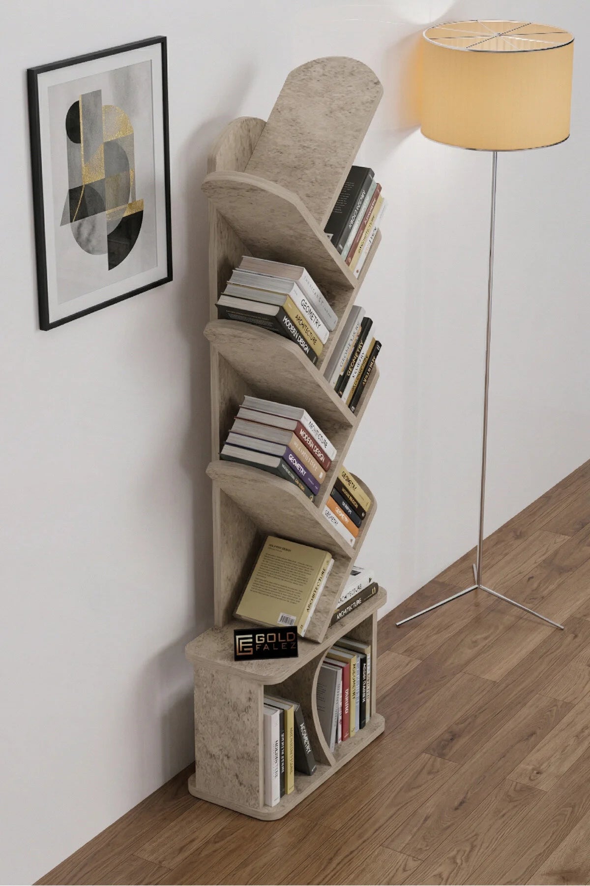 Етажерка Leaf ПДЧ Екрю 45x132 – изображение 6