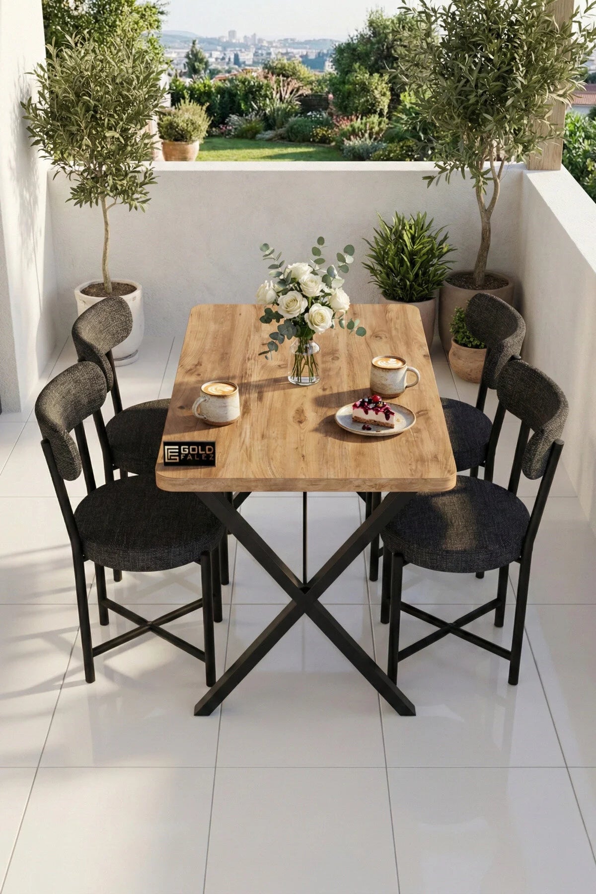 Комплект за маса Теди Многоцветен антрацит 110x70 cm – изображение 2