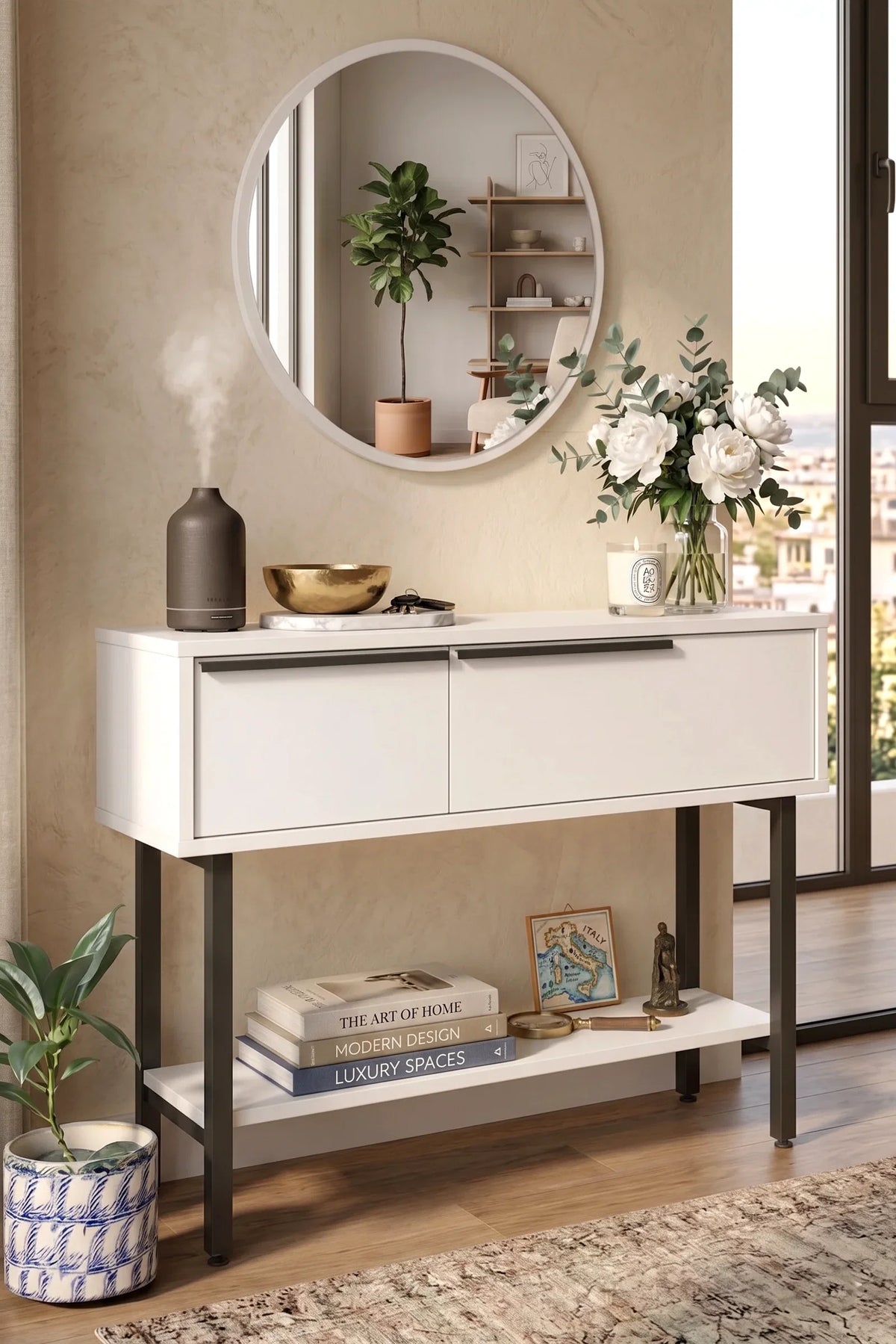 Ocean Mirrored Hall Console – image 2