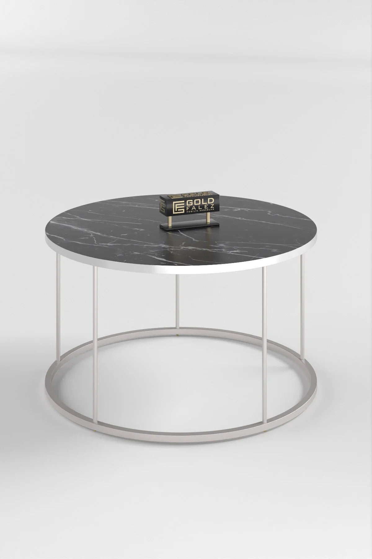 Холна маса със сребърни крака Bendir Black – изображение 2