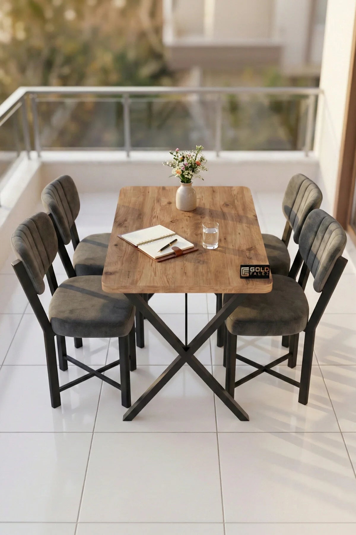 Трапезна маса Atlantic Brown 110x70 см – görsel 6