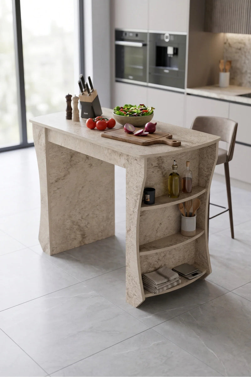 Kitchen Table Kitchen Island Island Table Bar Table Breakfast Table Shelf Multi Purpose 163112