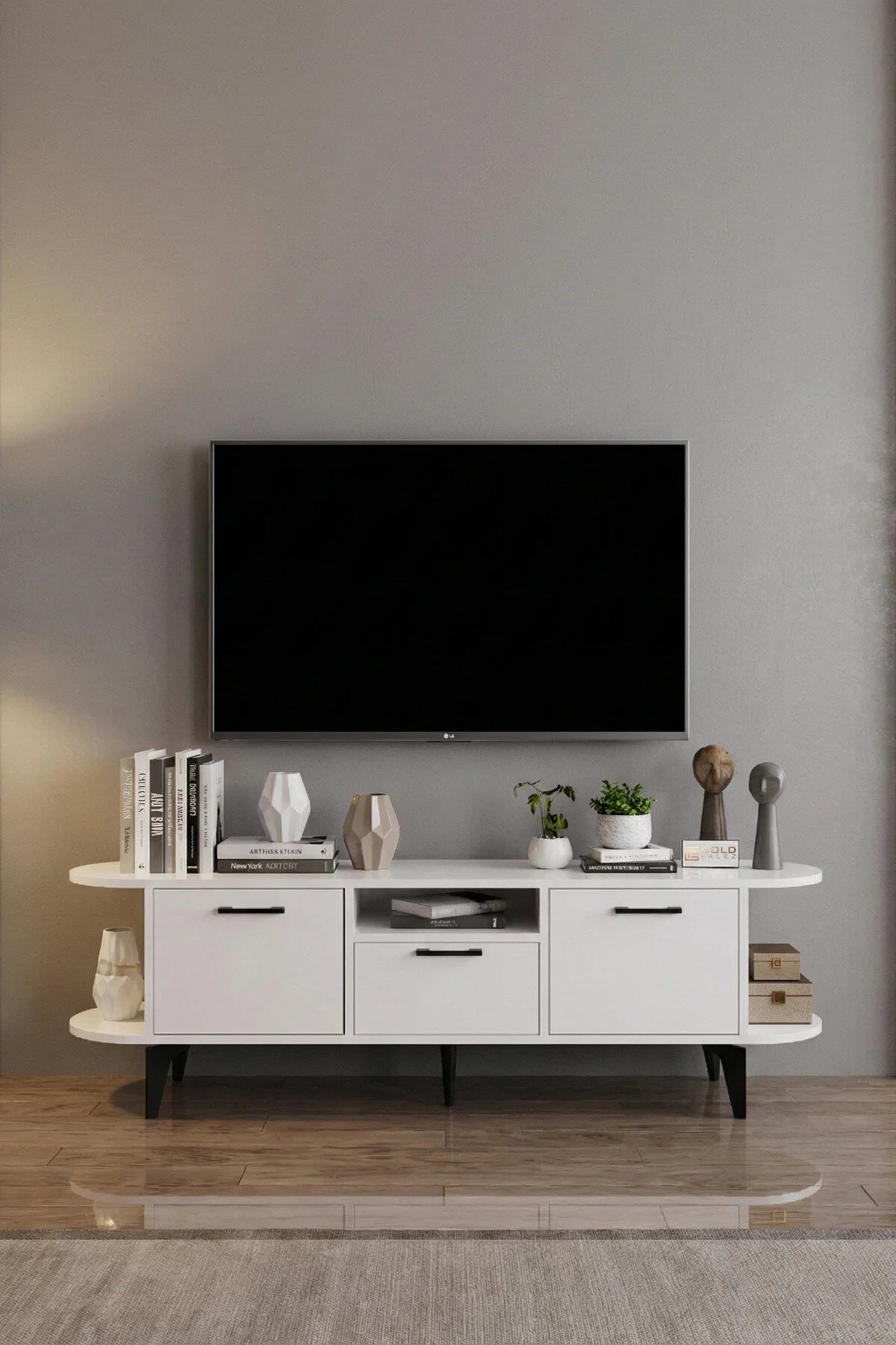 Стойка за телевизор Mira ПДЧ синя 160x35
