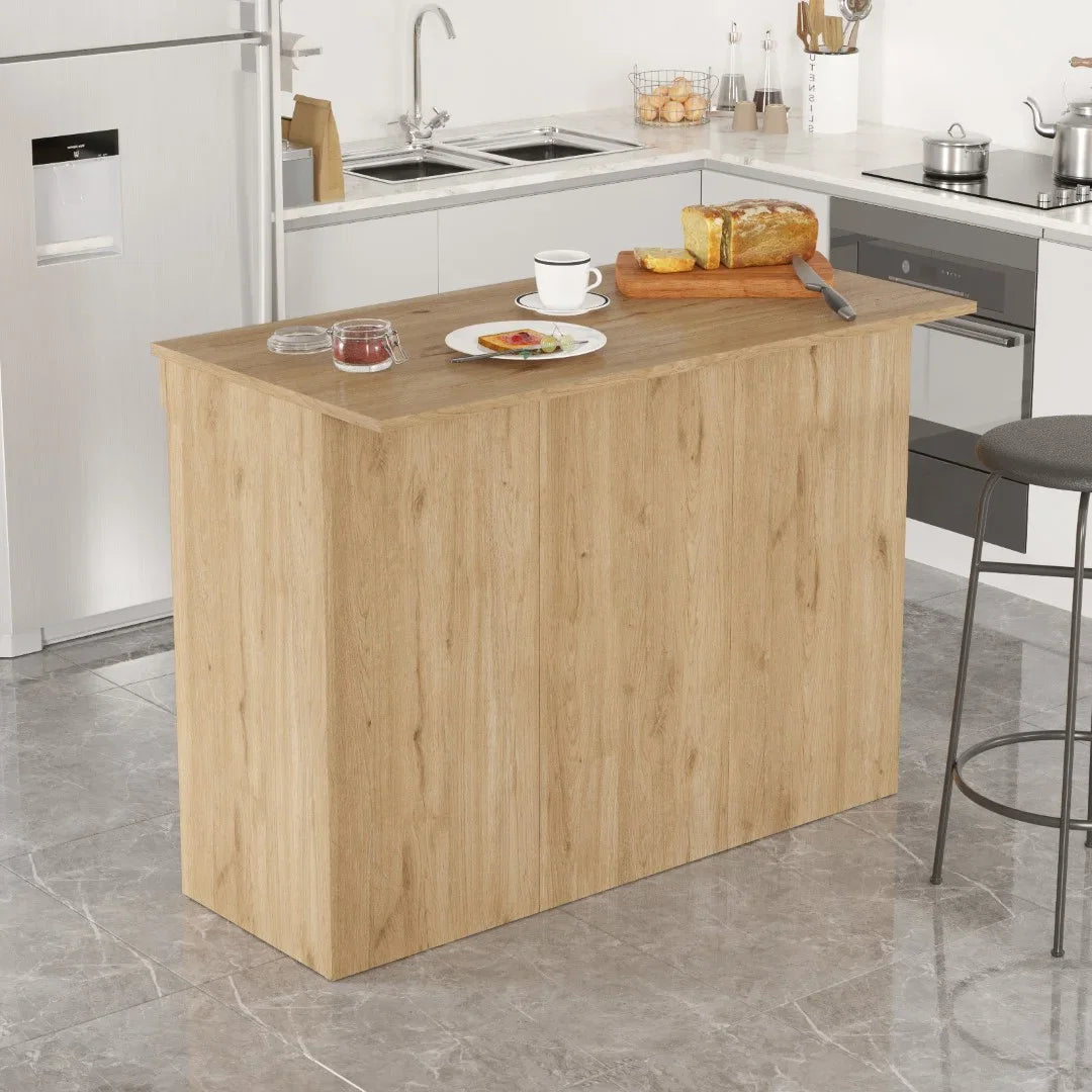 Кухненска трапезна маса Orren Island с 2 капака 120cm Кошница – görsel 3