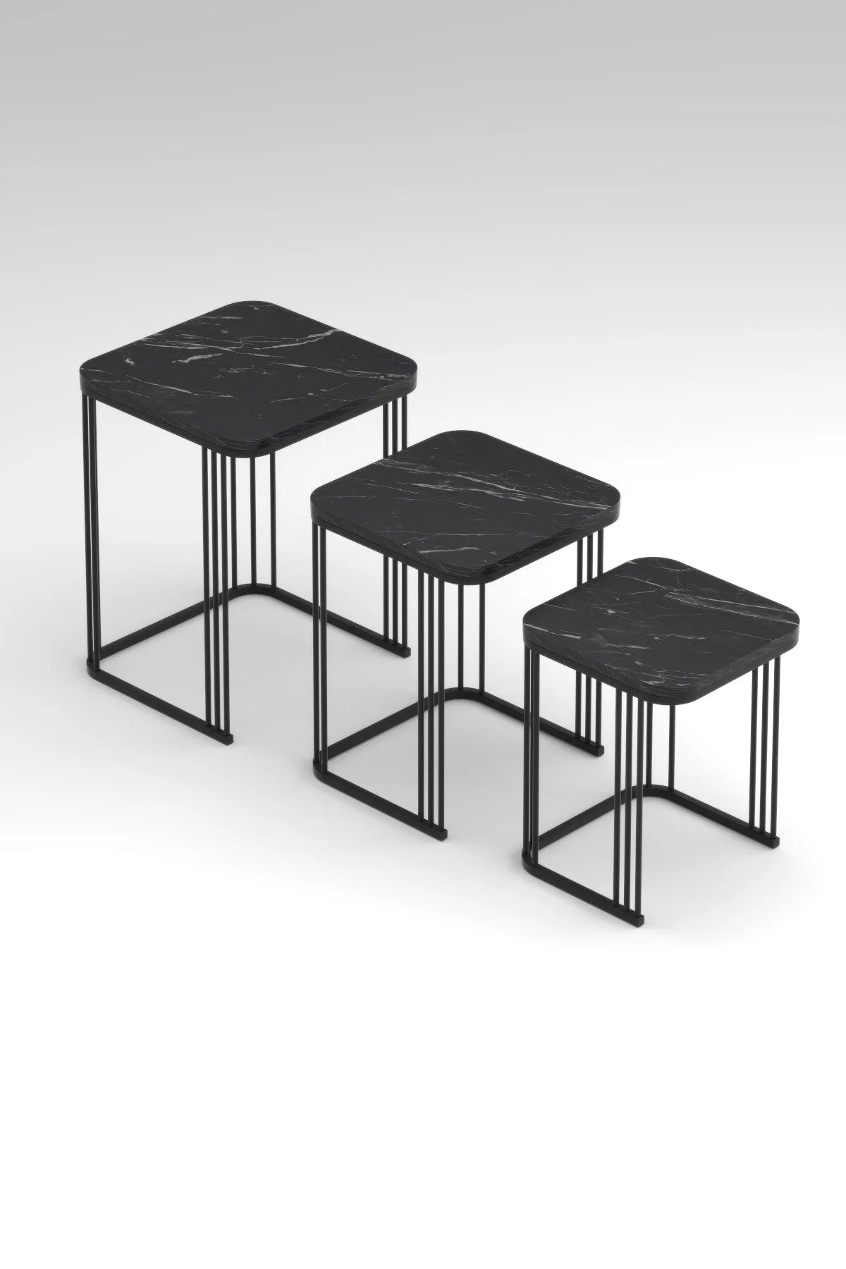 Маса за кафе Alize Nesting Черна 3 бр – görsel 6