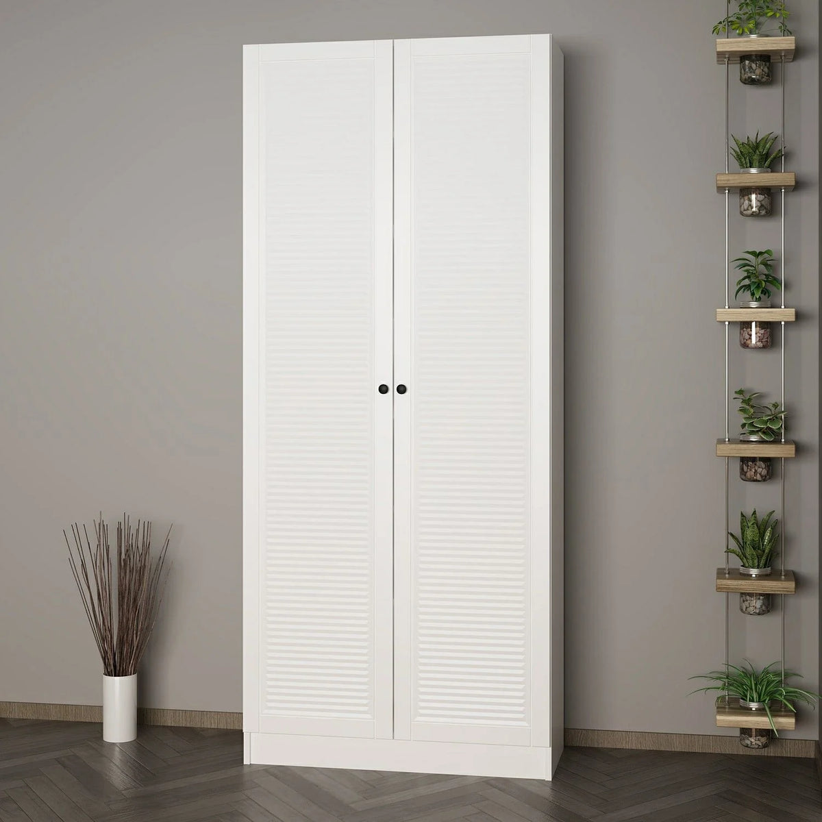 Kale 210 Cm 2 врати 2B Рафт Поставка за палто Byz Mbr Щора Byz – изображение 3