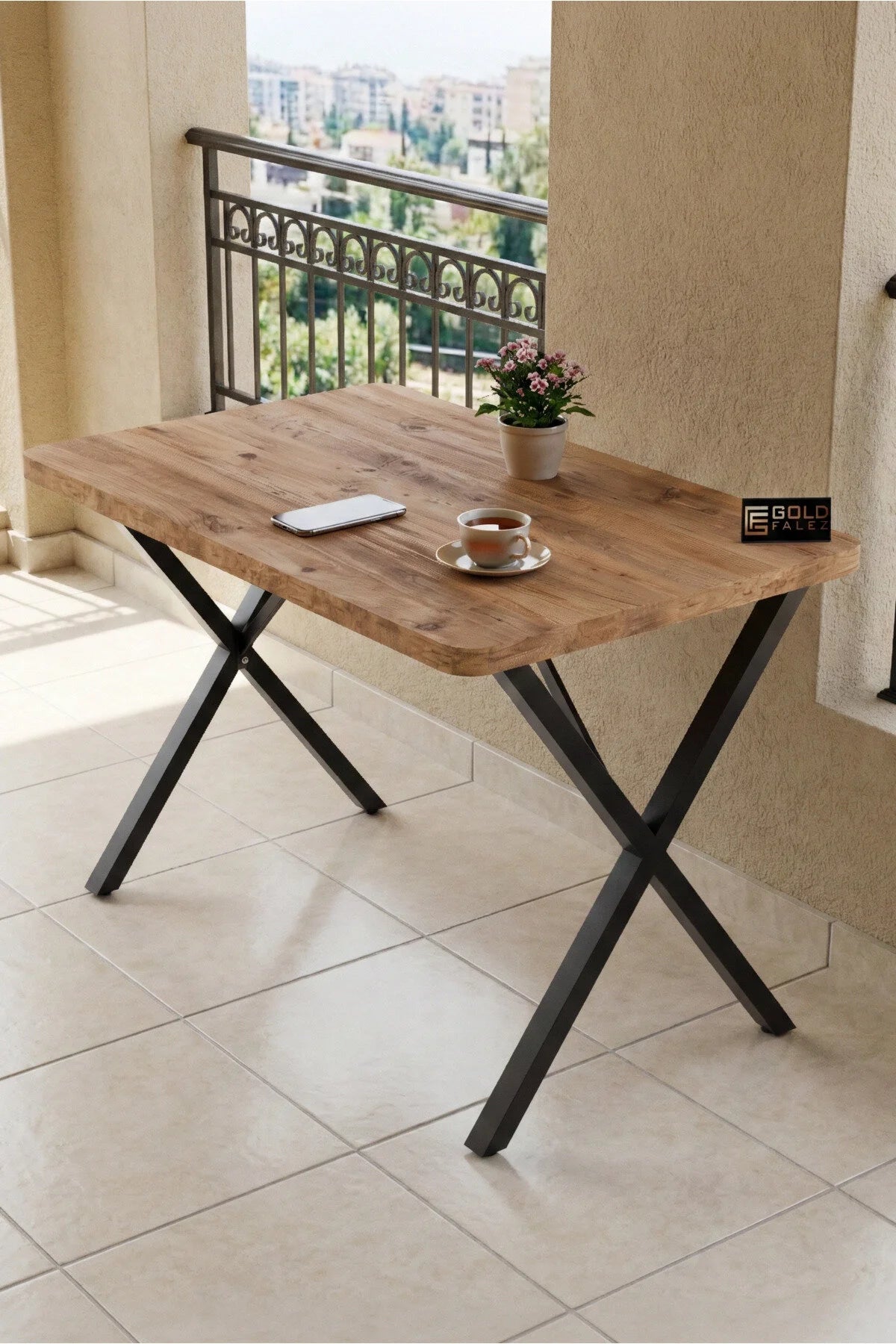 Трапезна маса Atlantic Brown 110x70 см – görsel 4