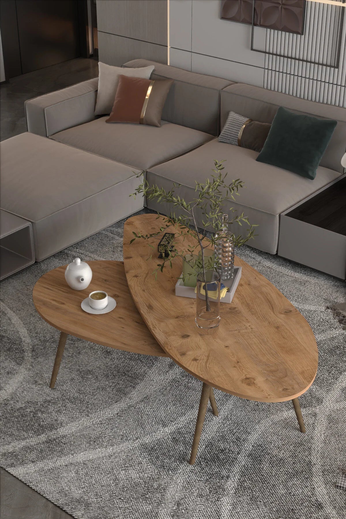 Комплект холна маса Ellipse ПДЧ Brown 116x46 – изображение 6