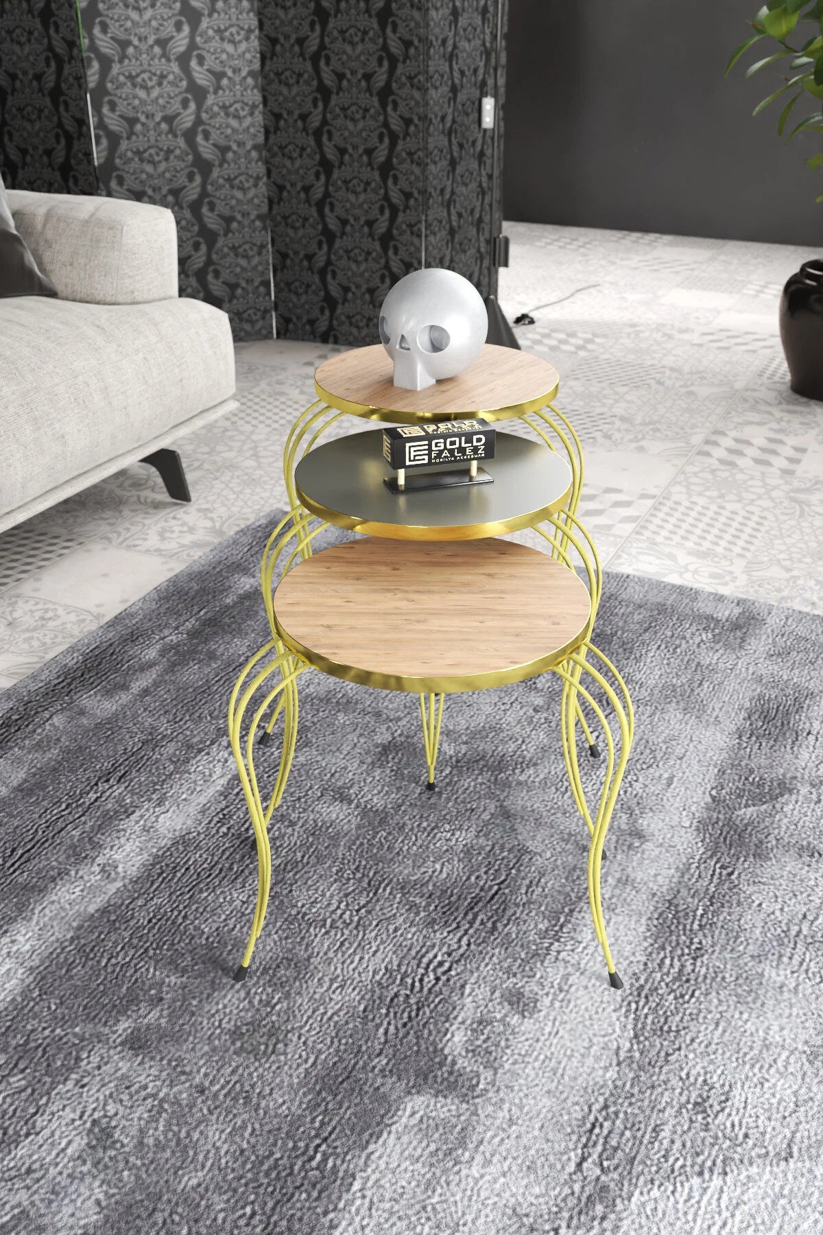 Маса за кафе Lükens Nesting антрацитно сиво – изображение 2