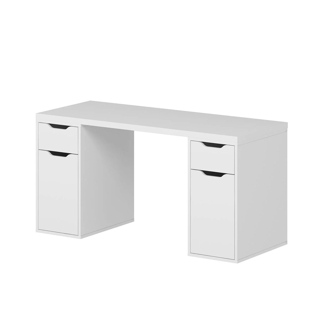 Alen 150 Cm Бюро за учене и игри с 2 чекмеджета и 2 шкафа - бяло – изображение 7