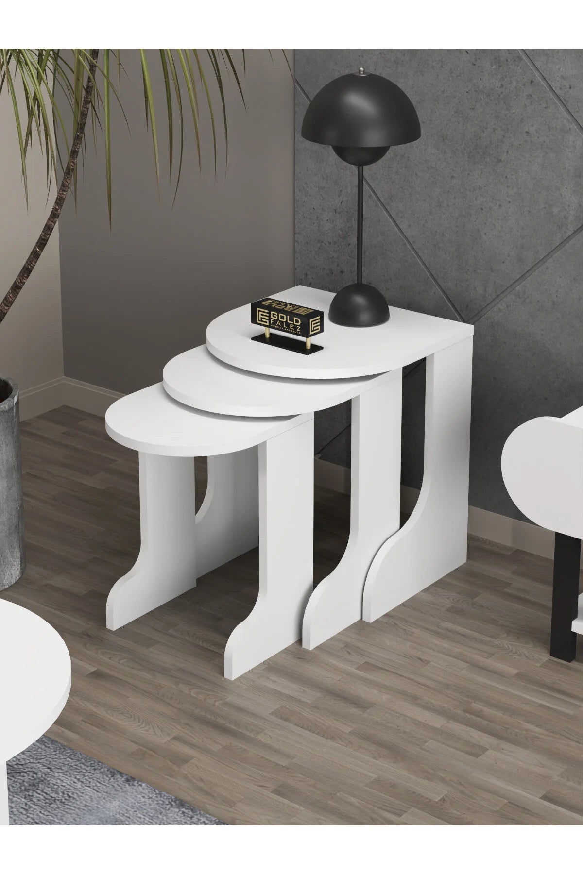 Setro Medium Nesting Table комплект Бяла 100x50 – görsel 7