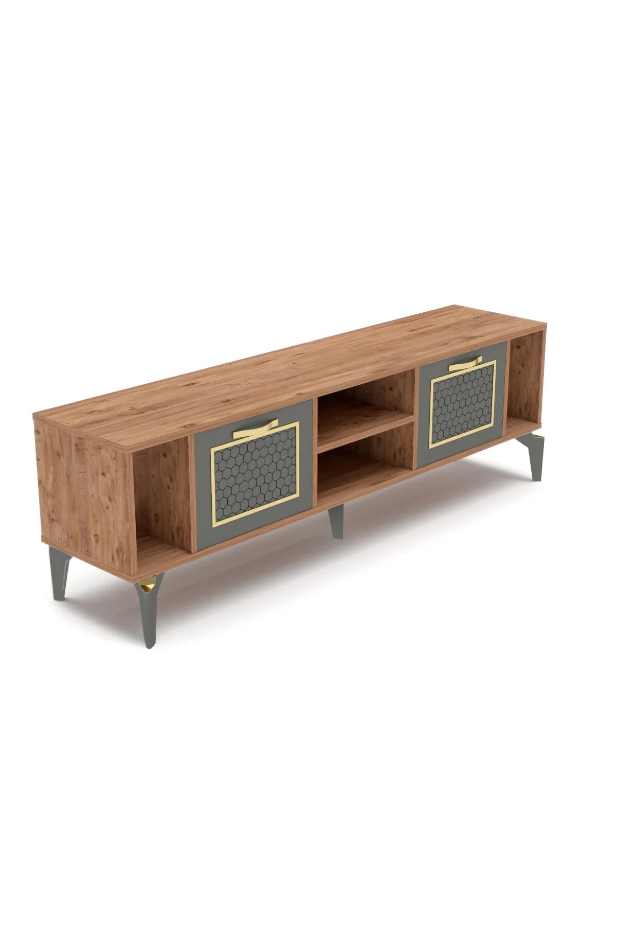 Кафява стойка за телевизор Linya Gold – изображение 7