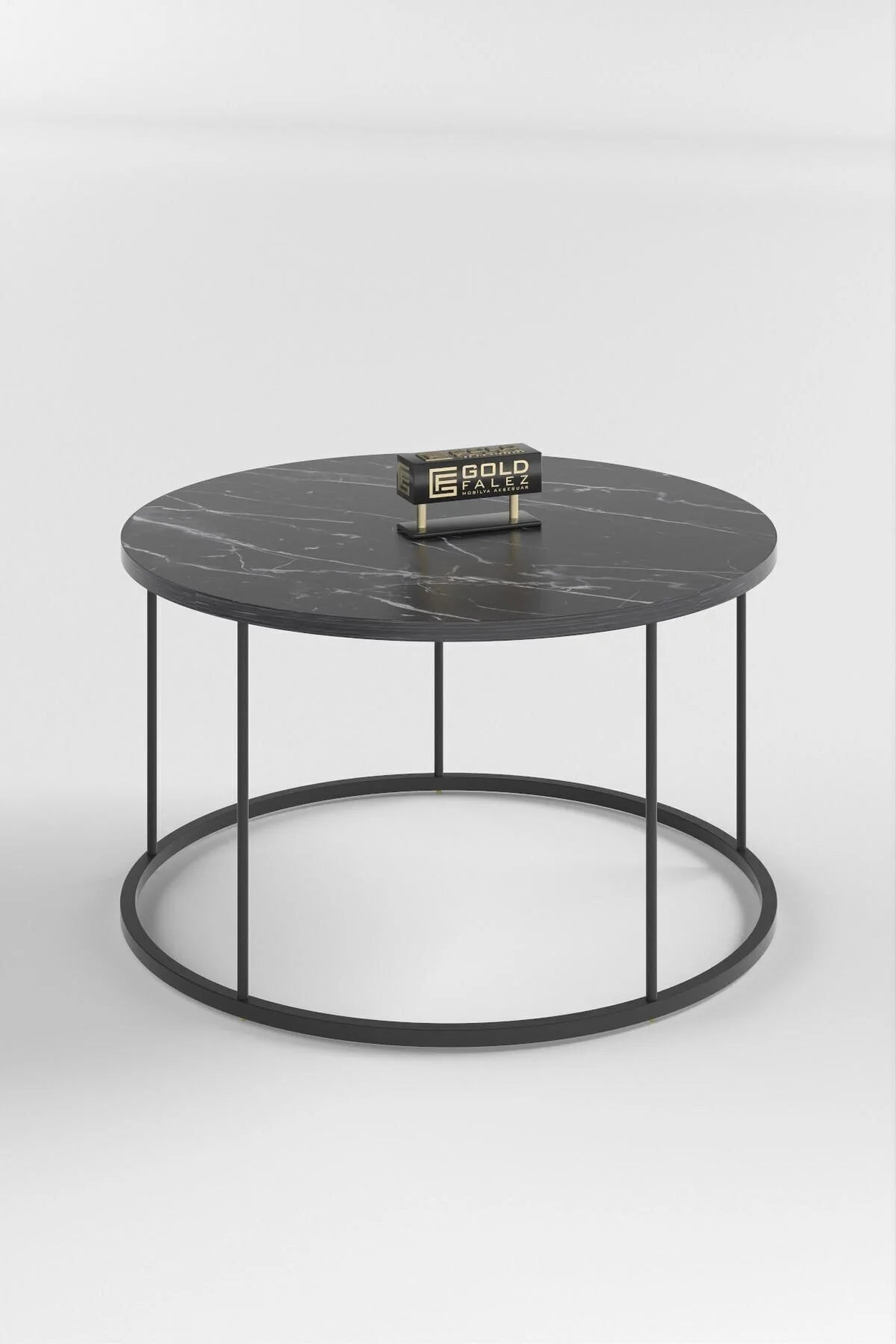 Комплект маси за кафе Black Terra Bendir Black 4 части – изображение 4