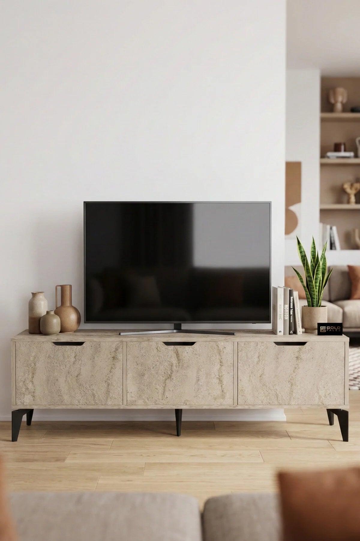 Поставка за телевизор Royal ПДЧ Екрю 160x35