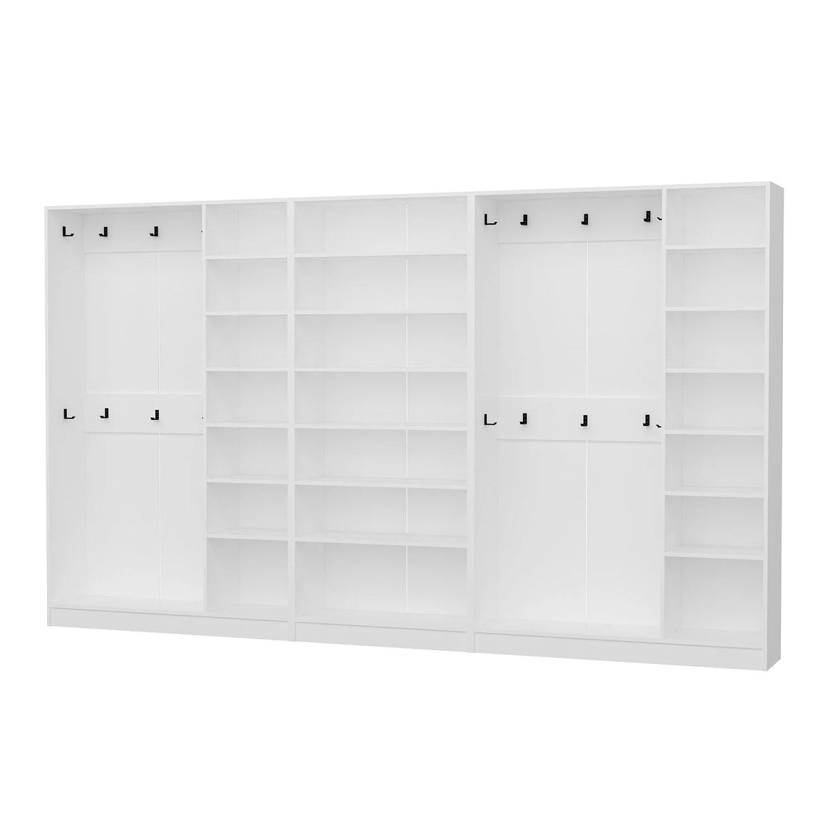 Kale210 Поставка за палта с 8 капака и 4 отделения Бяла – görsel 3