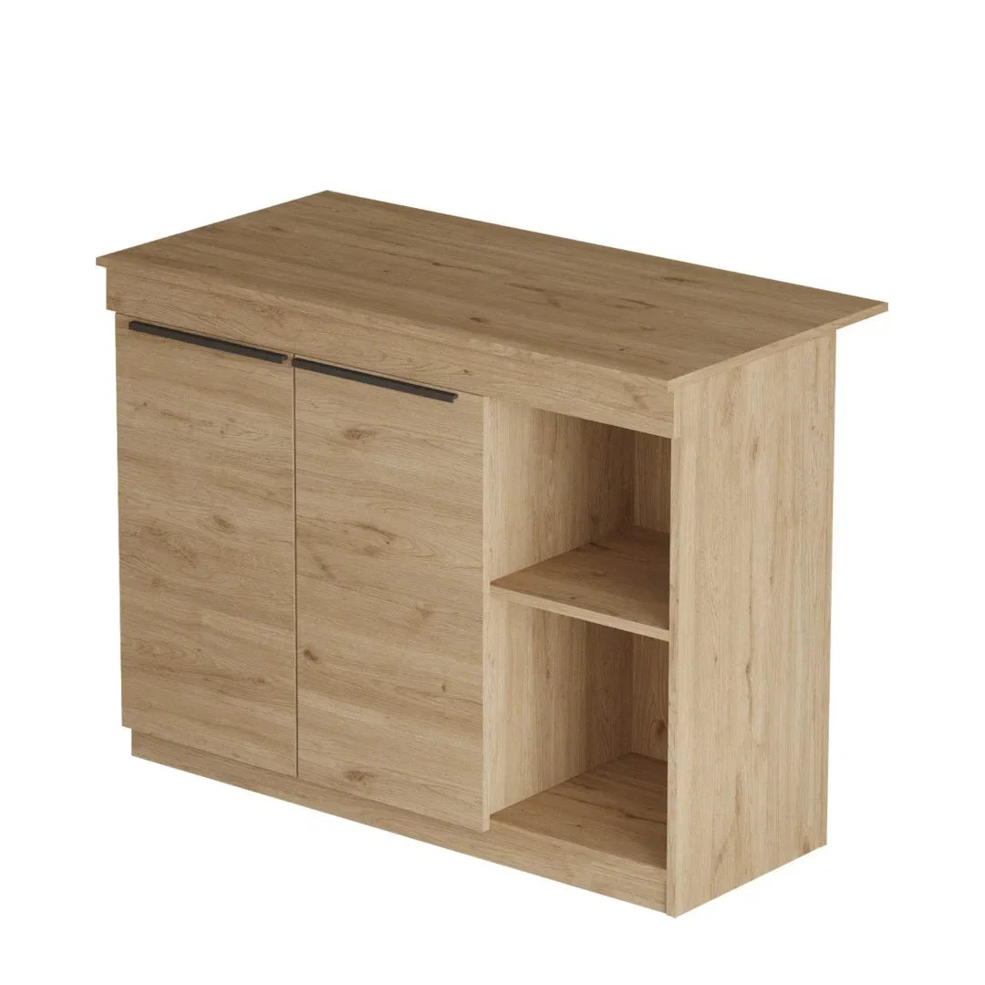 Кухненска трапезна маса Orren Island с 2 капака 120cm Кошница – görsel 6