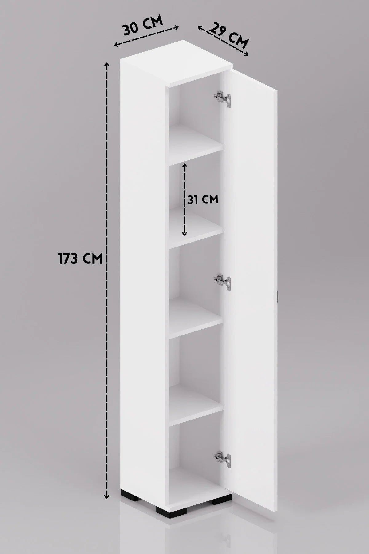 Многофункционален килер бял 30 cm – görsel 3