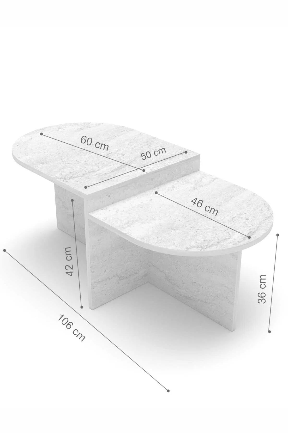 Маса за кафе на нива Setro Кафява – görsel 3