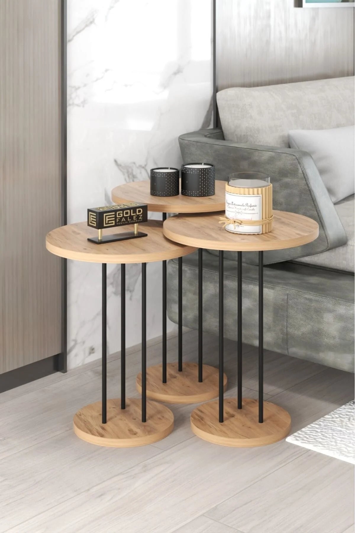 Метал Terra Nesting Pine Brown 3 части – görsel 2