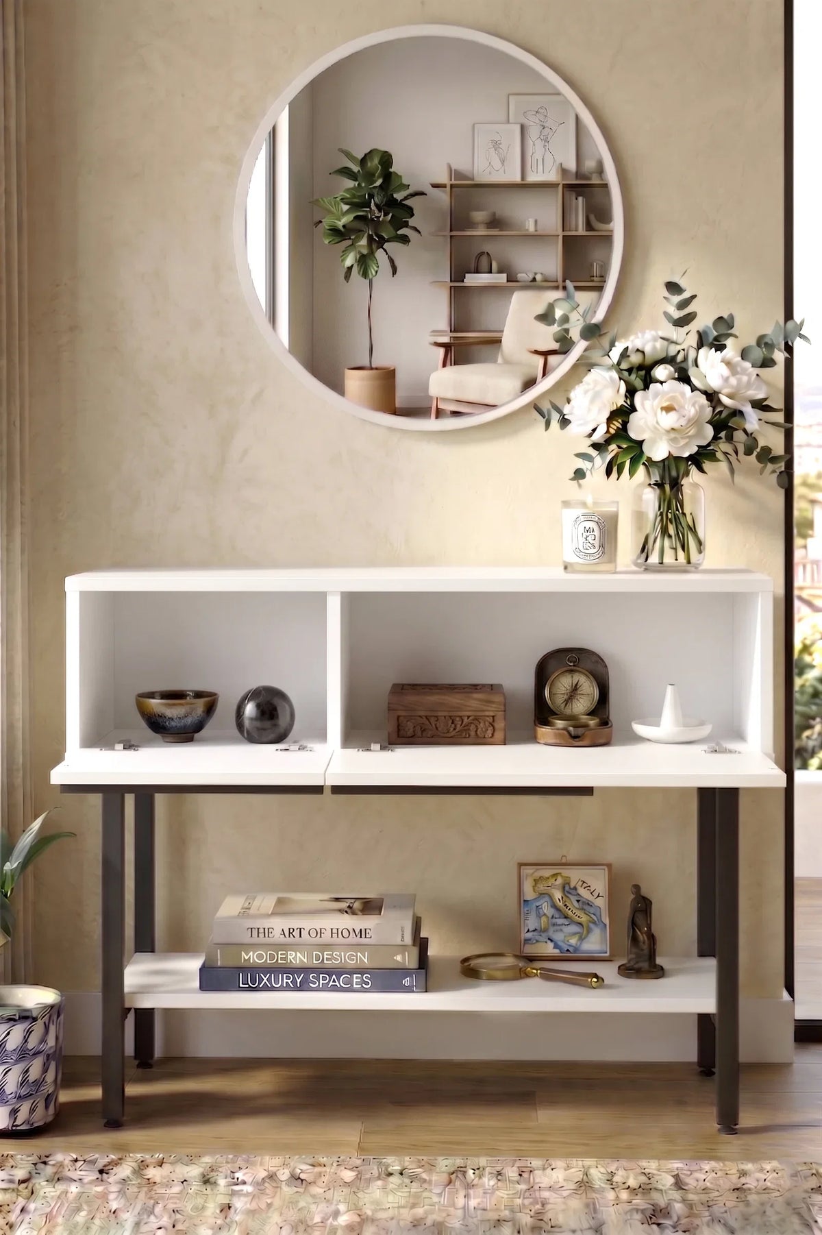 Ocean Mirrored Hall Console – image 3