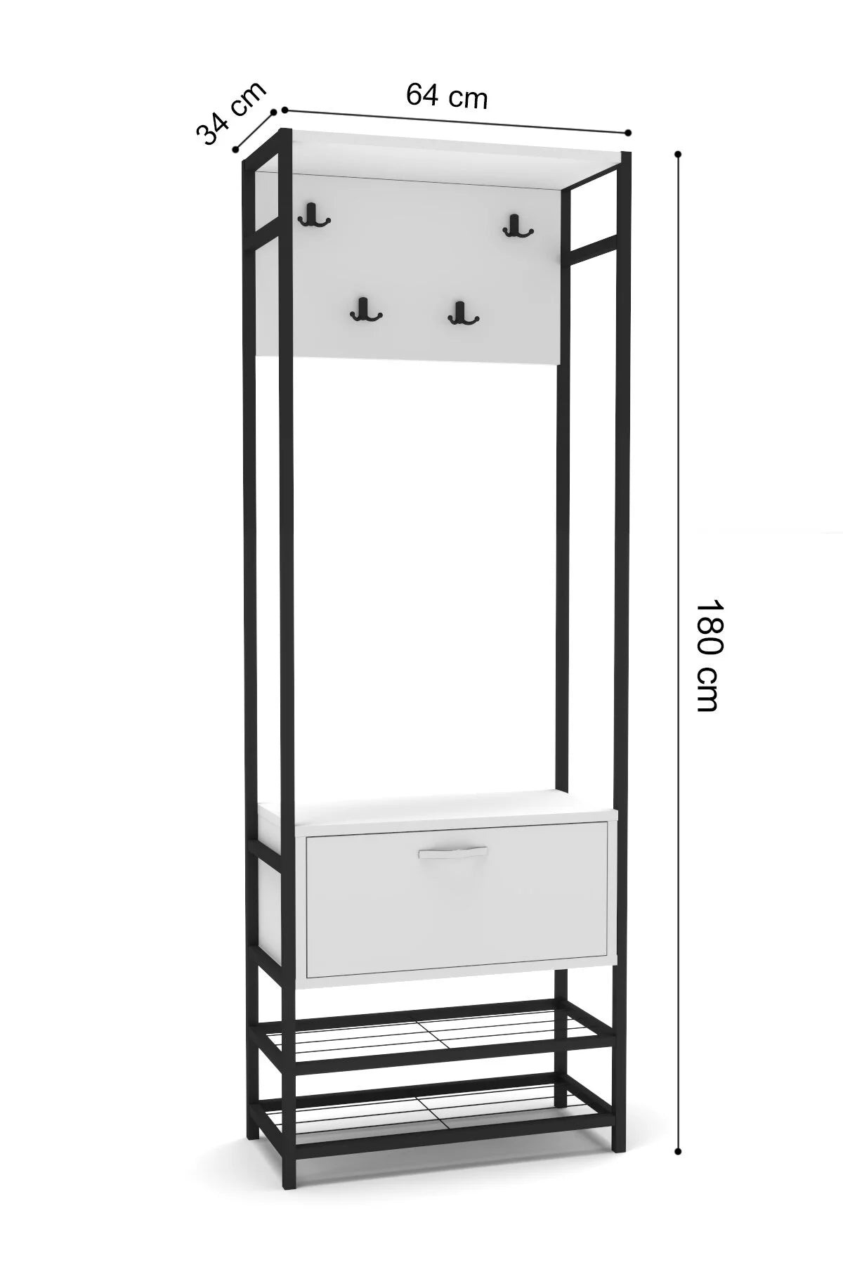 Метална закачалка Кафява 180 cm – изображение 3