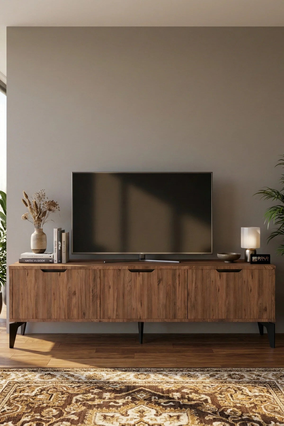 Поставка за телевизор Royal ПДЧ Кафяво 160x35