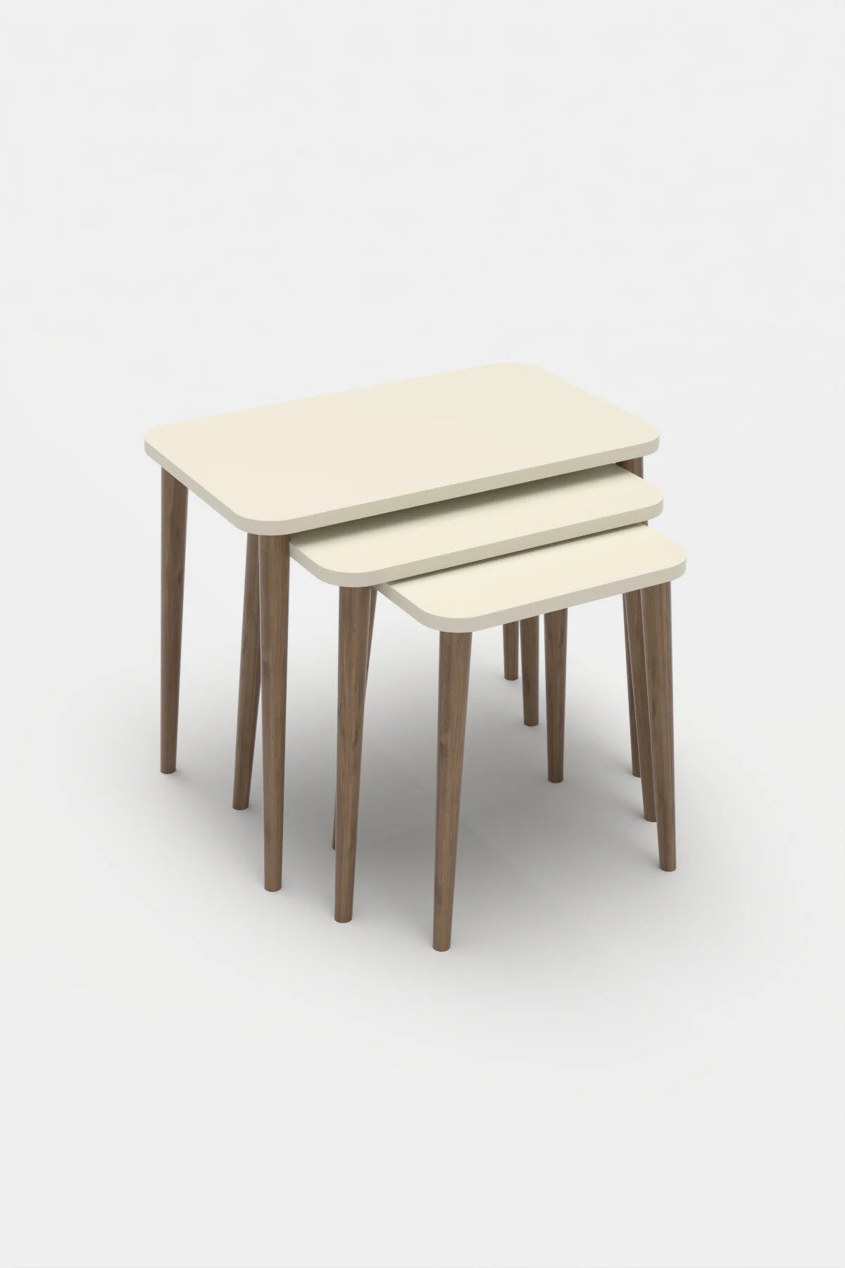 Струг Nesting Маса за кафе крем 3 бр – изображение 5