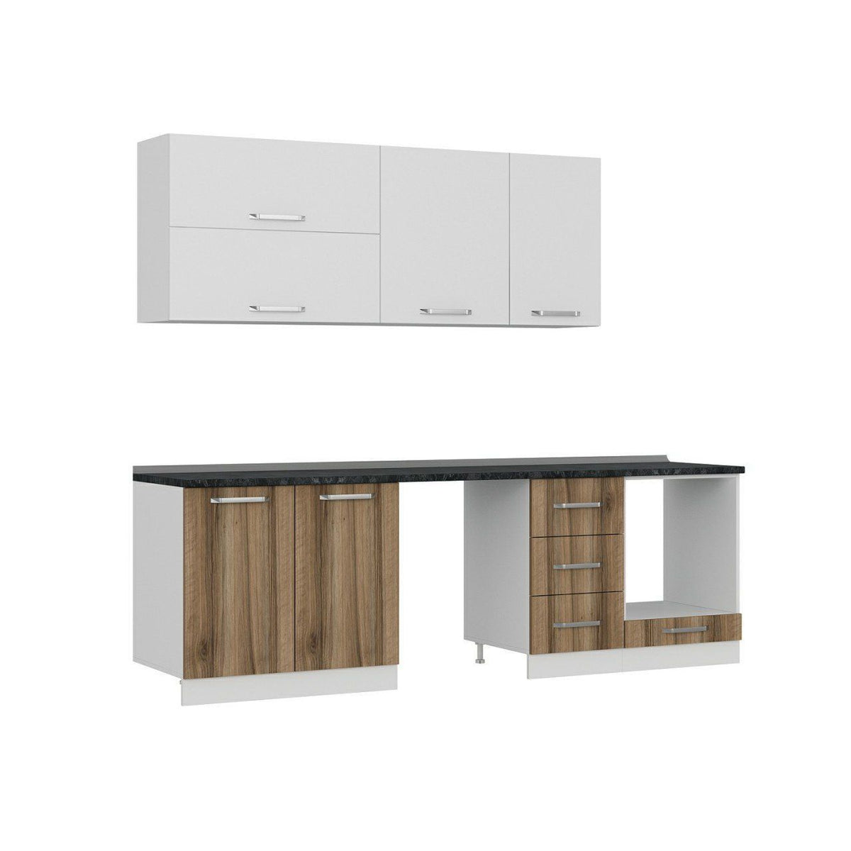 255 Cm Кухненски шкаф бяло злато 255-D14 – изображение 2