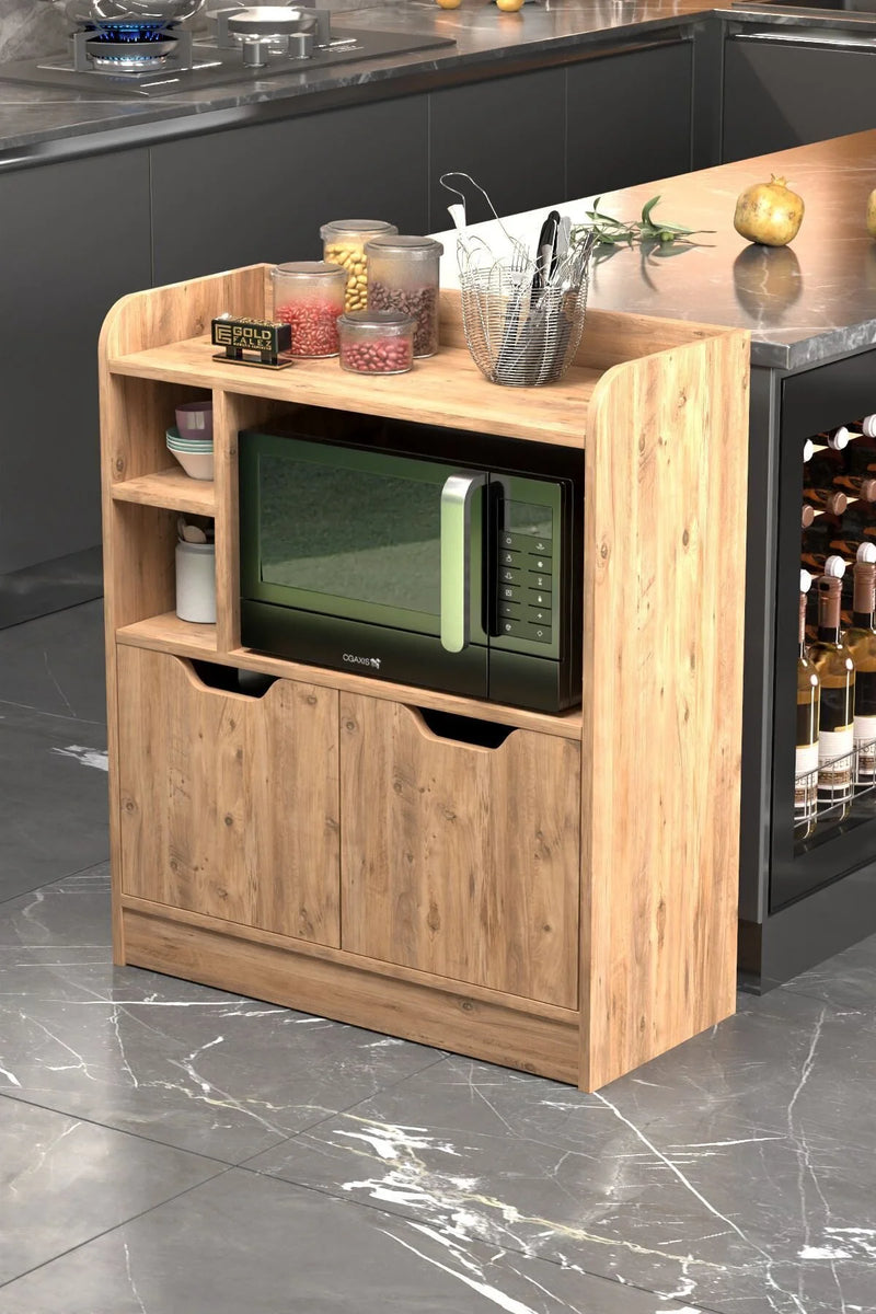 Oven Cabinet Pine Brown