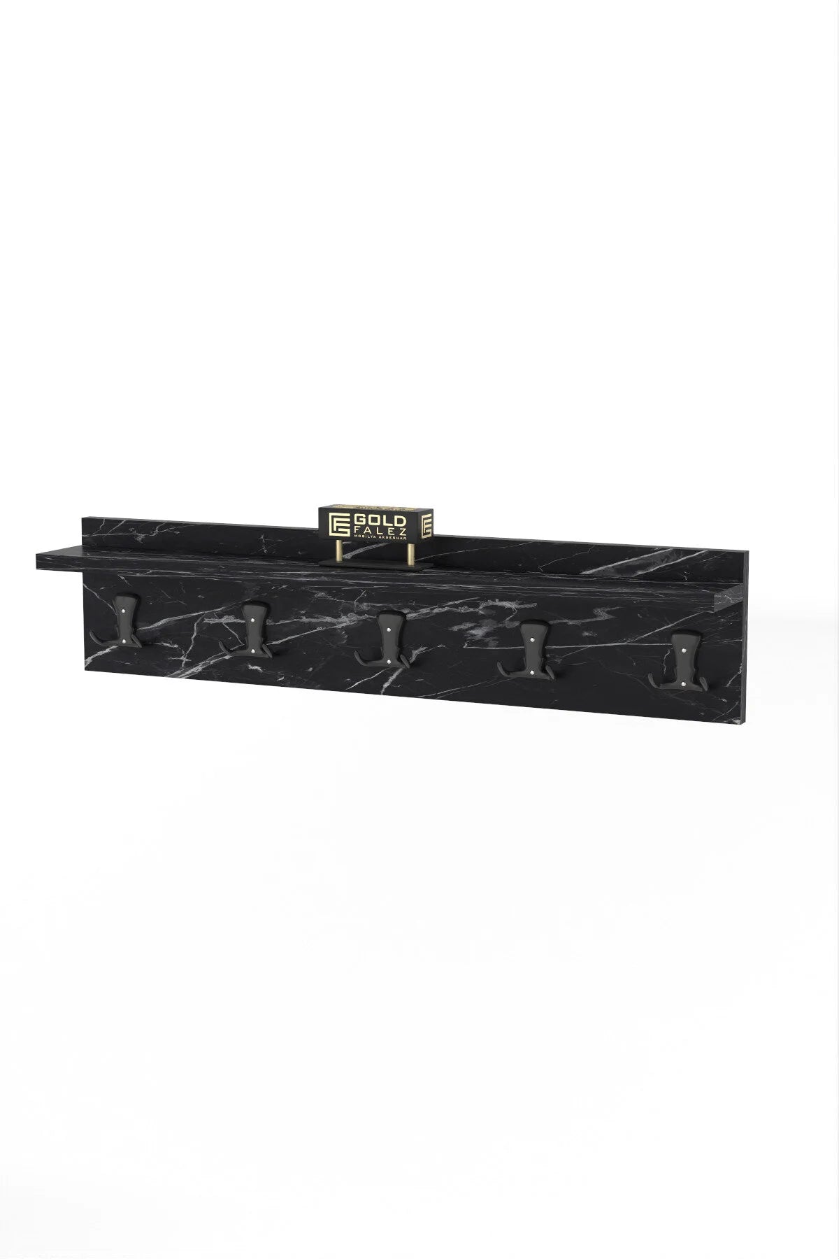 Закачалка за стена Черна 80 cm – görsel 6