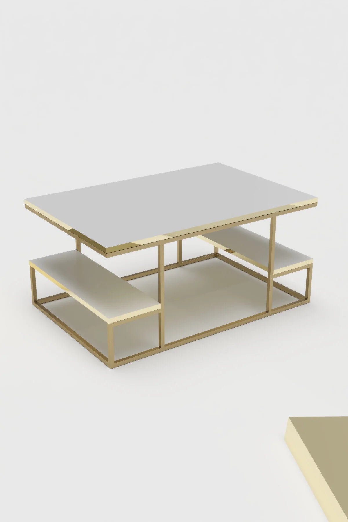 Холна маса Delux Gold White 90x60 cm – изображение 5