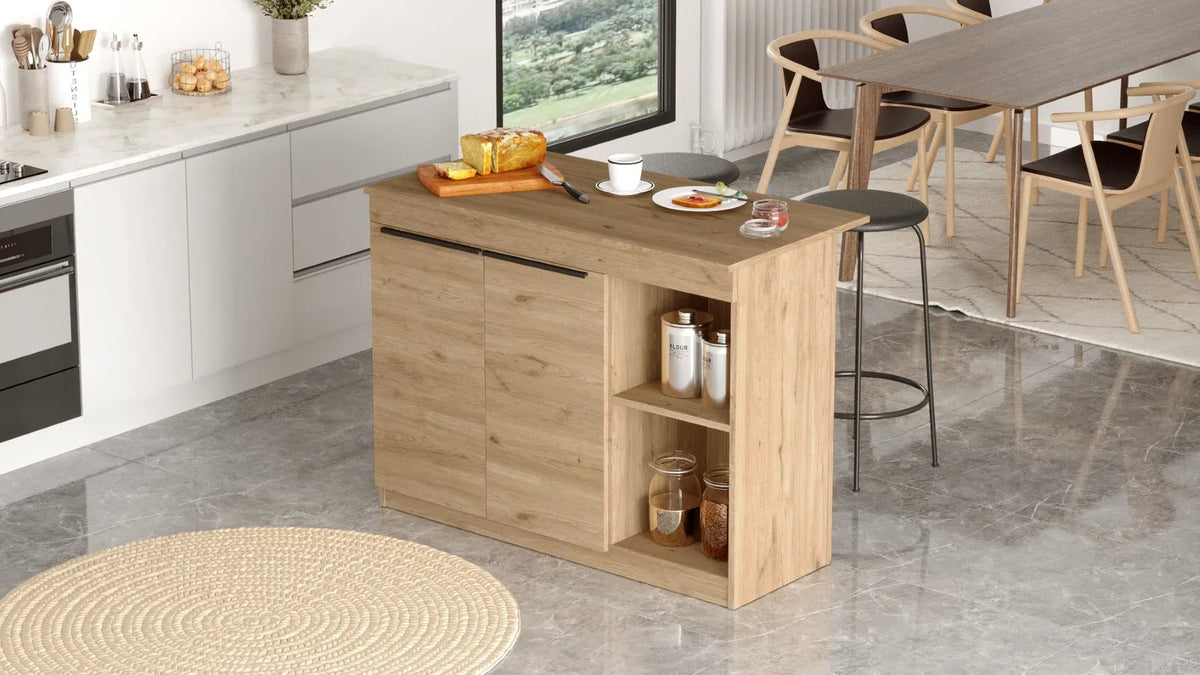 Кухненска трапезна маса Orren Island с 2 капака 120cm Кошница – görsel 4