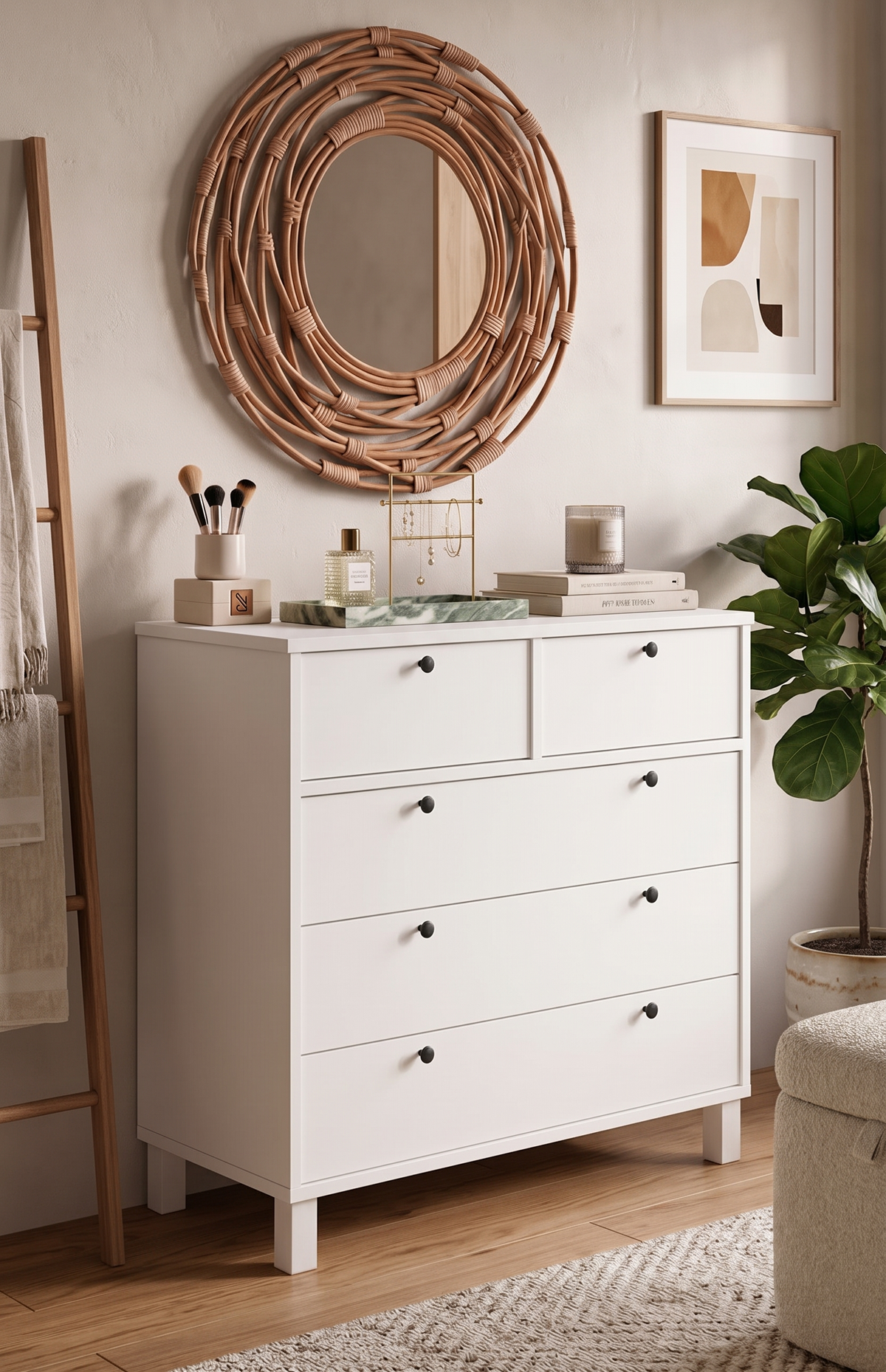 Yuru Design Nord Chest of Drawers White ND3-W – görsel 4
