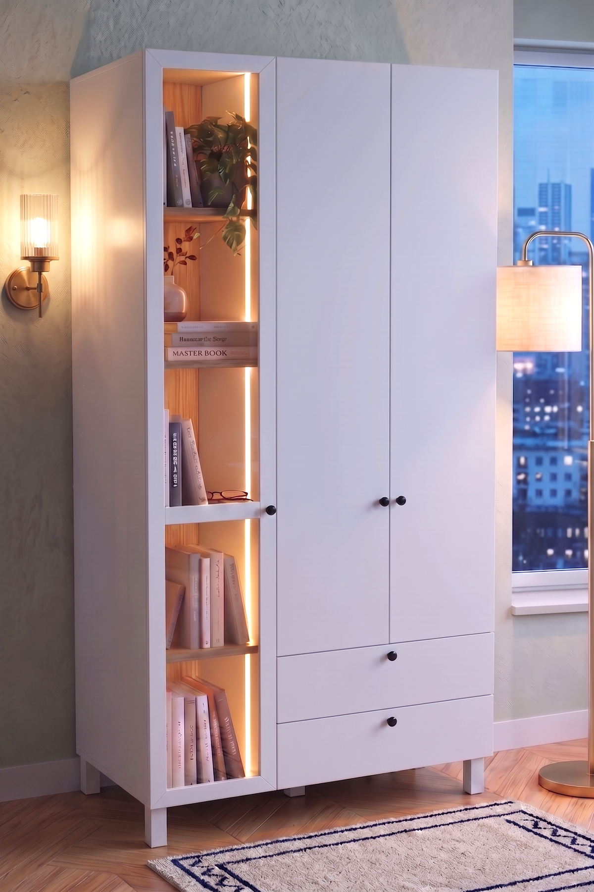 Yuru Design Yoda Wardrobe Sepet - White YD12-SW