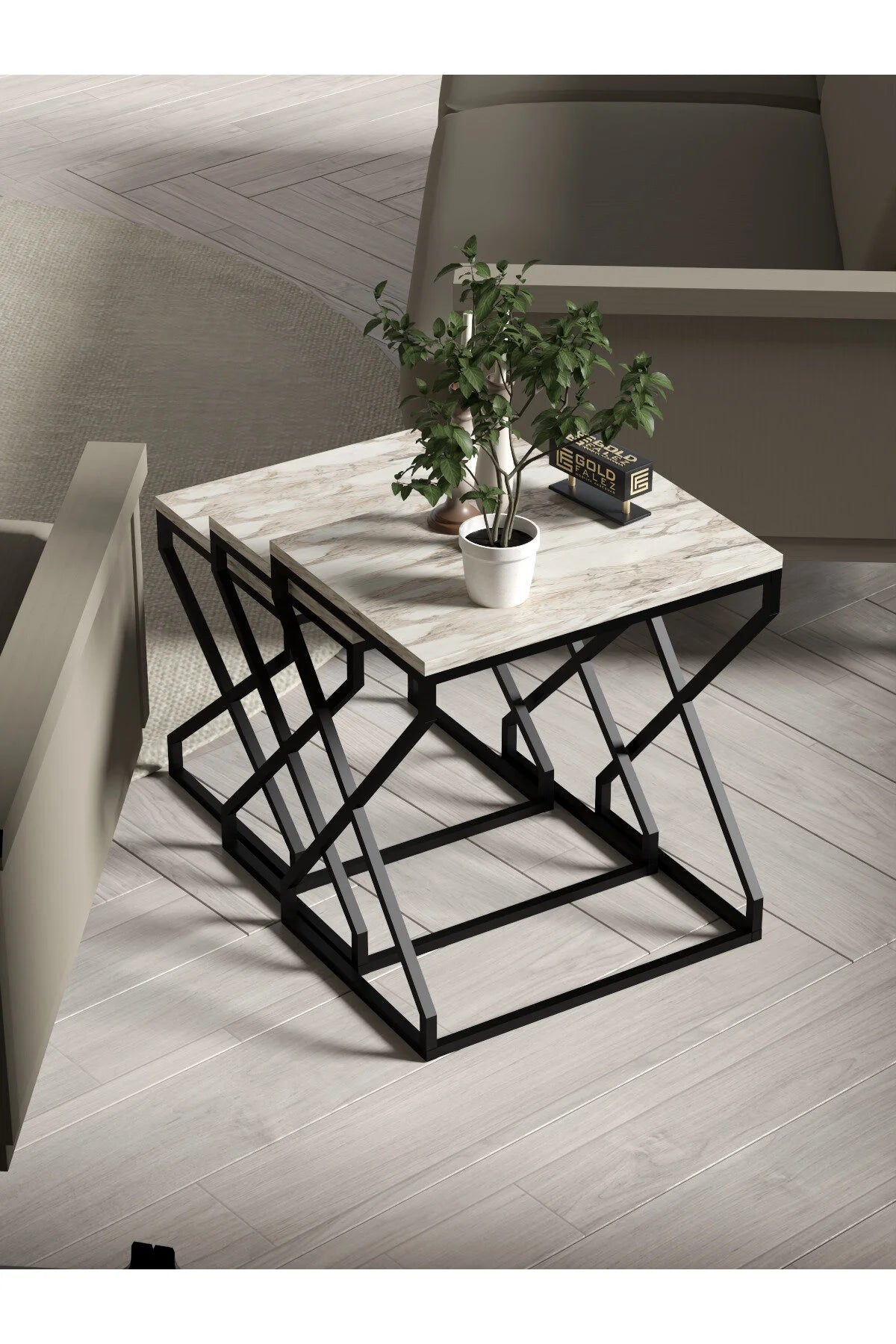 Маса за кафе Nesting Модерна помощна маса V Lux Efes – изображение 4
