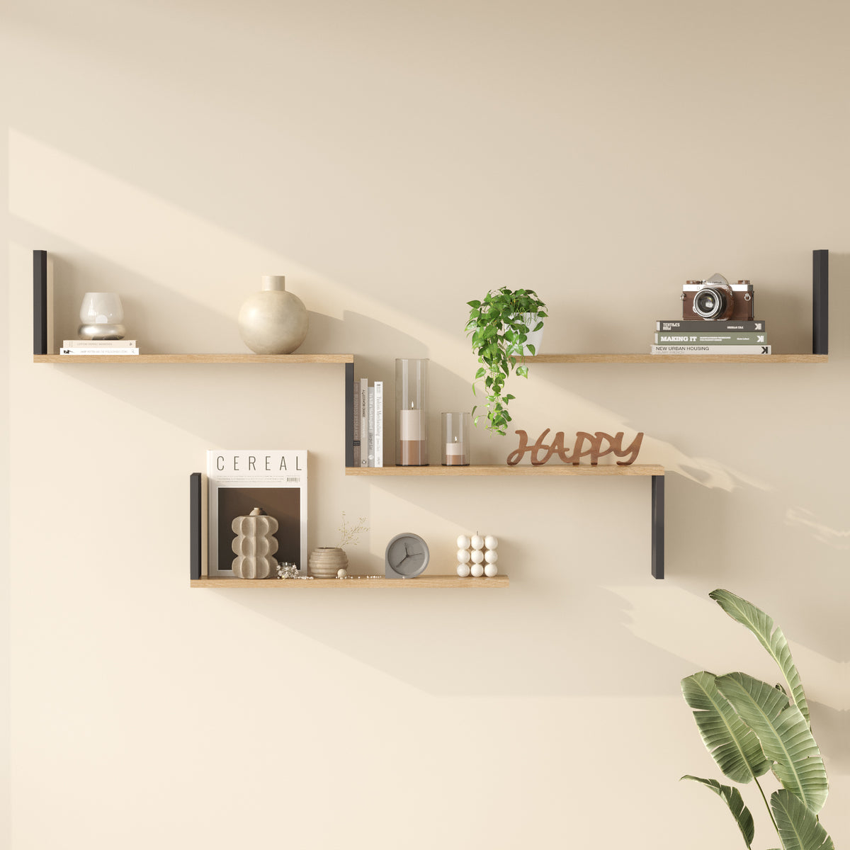 Yuru Design Стенен Рафт Етажерка Sepet - Антрацит WL28-SA – изображение 2